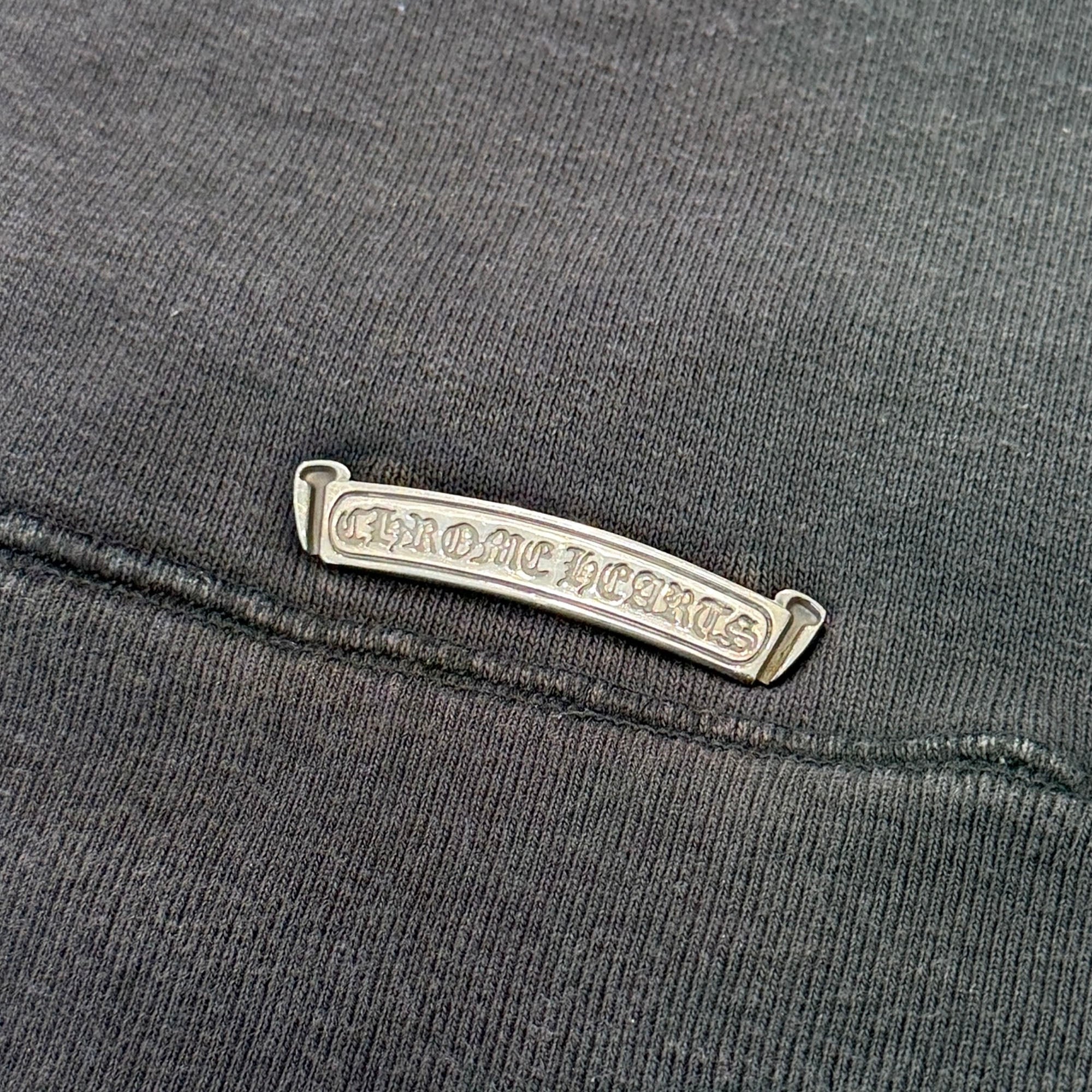 CHROME HEARTS Y NOT 3 Cemetery Cross Leather Patch Sweatshirt Size L クロムハーツ ワイノット 3セメタリークロス レザーパッチ スウェットシャツ サイズL