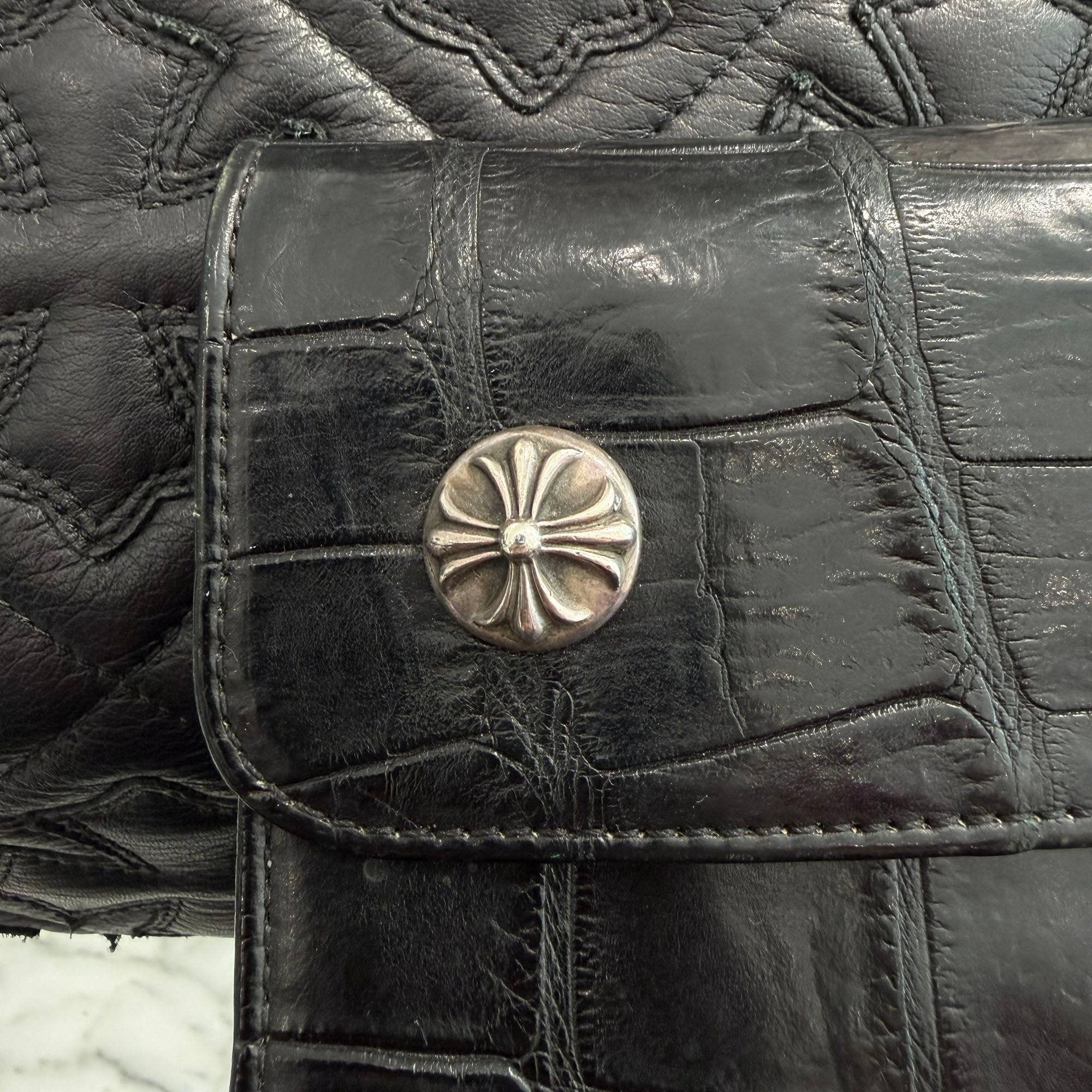 CHROME HEARTS Alligator Leather Wave Cross Ball Wallet クロムハーツ アリゲーターレザー ウェーブ クロスボール ウォレット