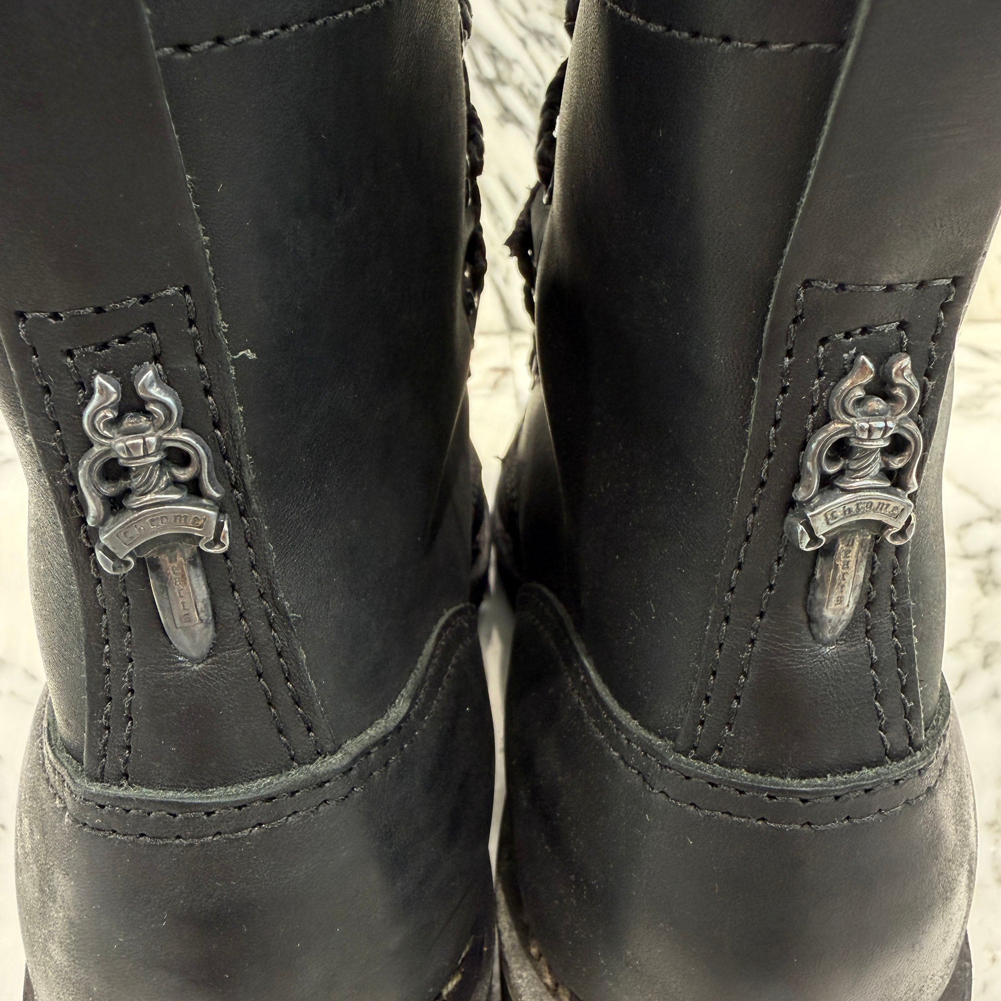 CHROME HEARTS × WESCO Custom JOBMASTER Leather Boots Size 7 1/2E (約25.5cm～26.0cm) クロムハーツ × ウエスコ カスタム ジョブマスター レザーブーツ サイズ7 1/2E (約25.5cm～26.0cm)