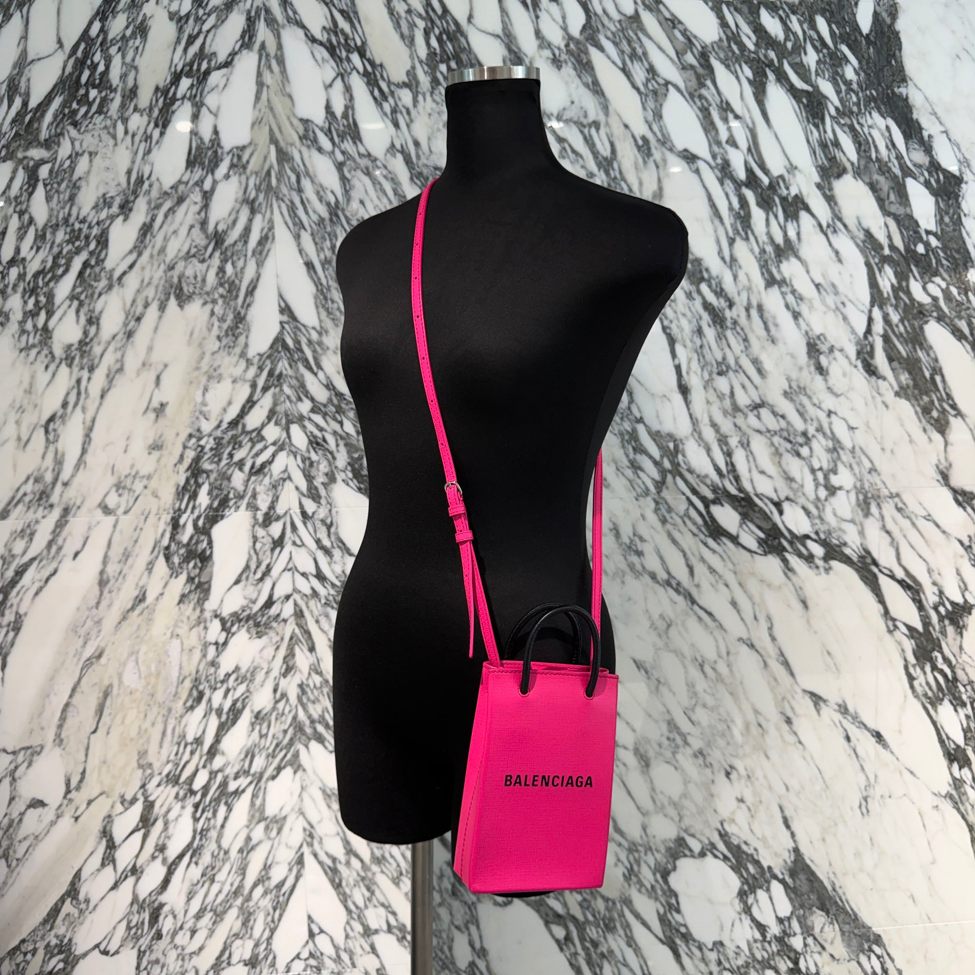 BALENCIAGA 2019AW Shopping Phone Holder Shoulder Bag 593826 バレンシアガ ショッピング フォン ホルダー ショルダー バッグ