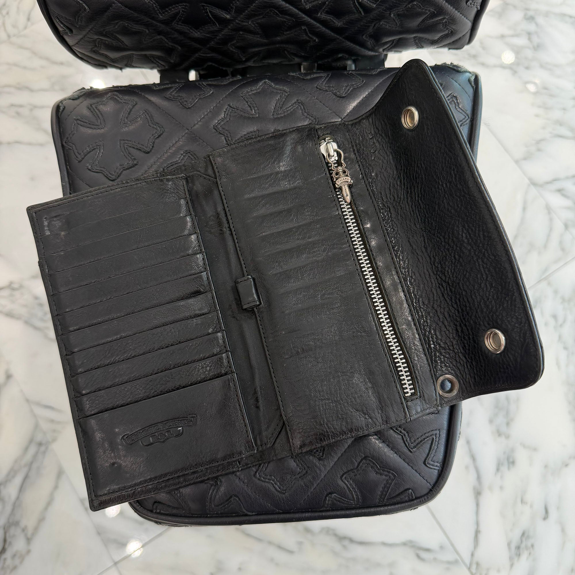 CHROME HEARTS Alligator Leather Wave Cross Ball Wallet クロムハーツ アリゲーターレザー ウェーブ クロスボール ウォレット