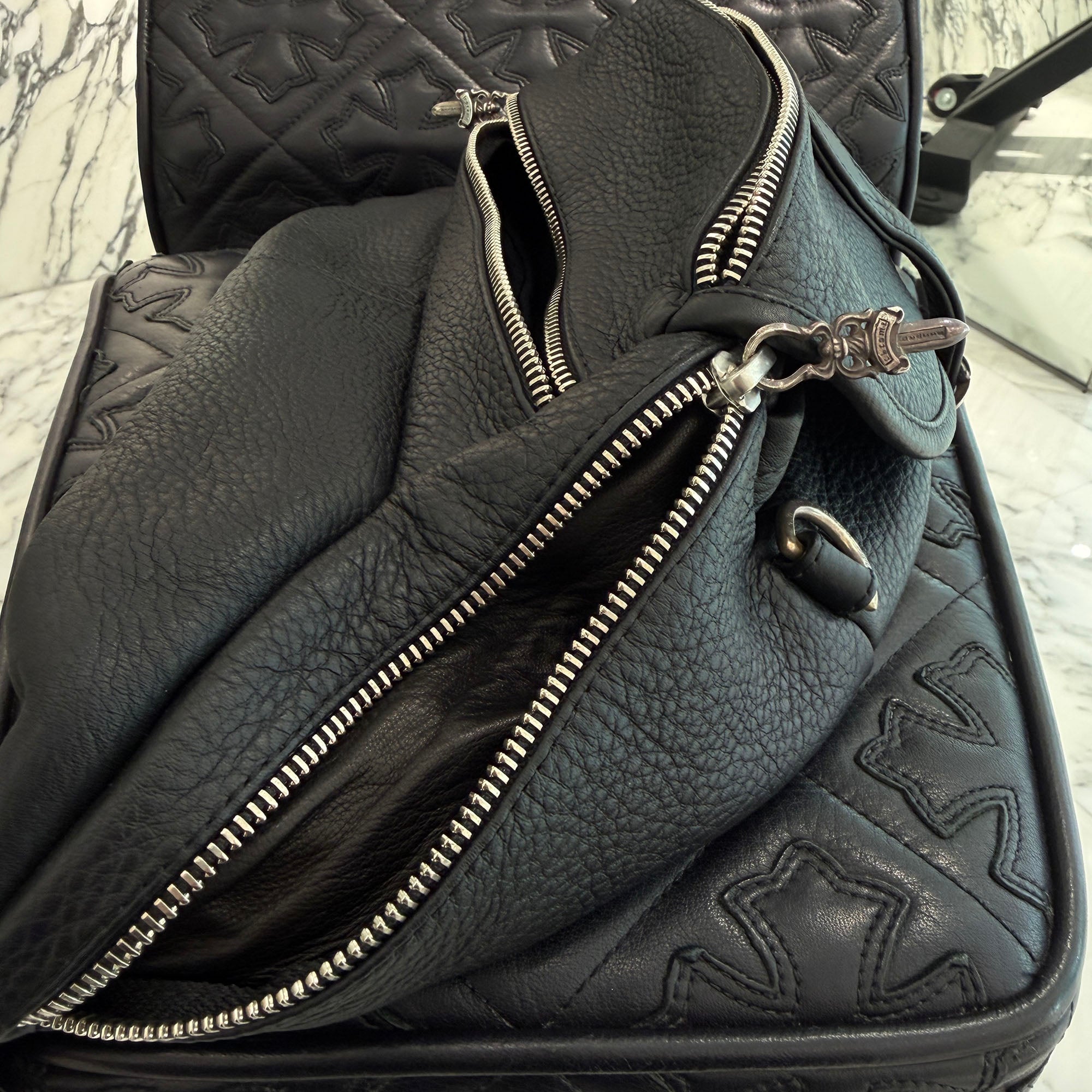 CHROME HEARTS 1 SNAT PACK LEATHER WAIST BAG クロムハーツ 1スナットパック レザー ウェストバッグ