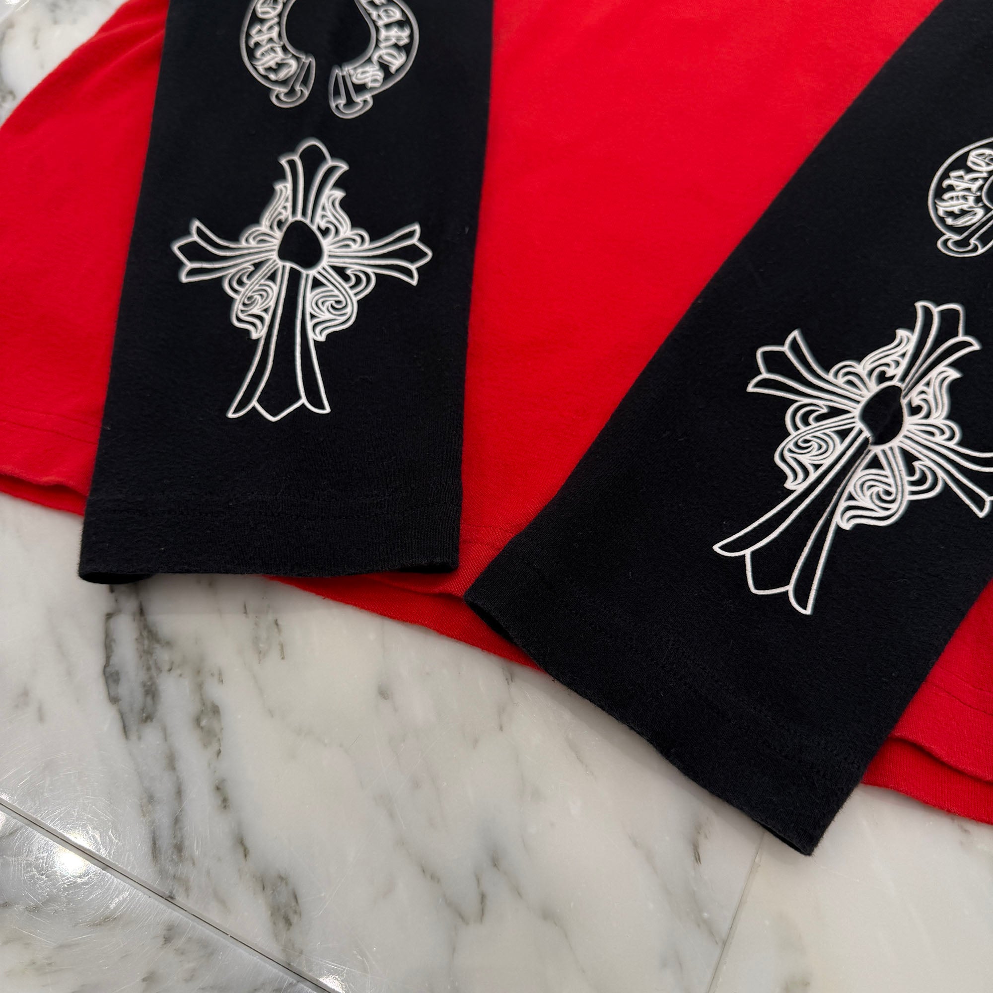 CHROME HEARTS Neck Logo Raglan Long Sleeve Tee Size XL クロムハーツ ネックロゴ ラグランロングスリーブ Tシャツ サイズXL