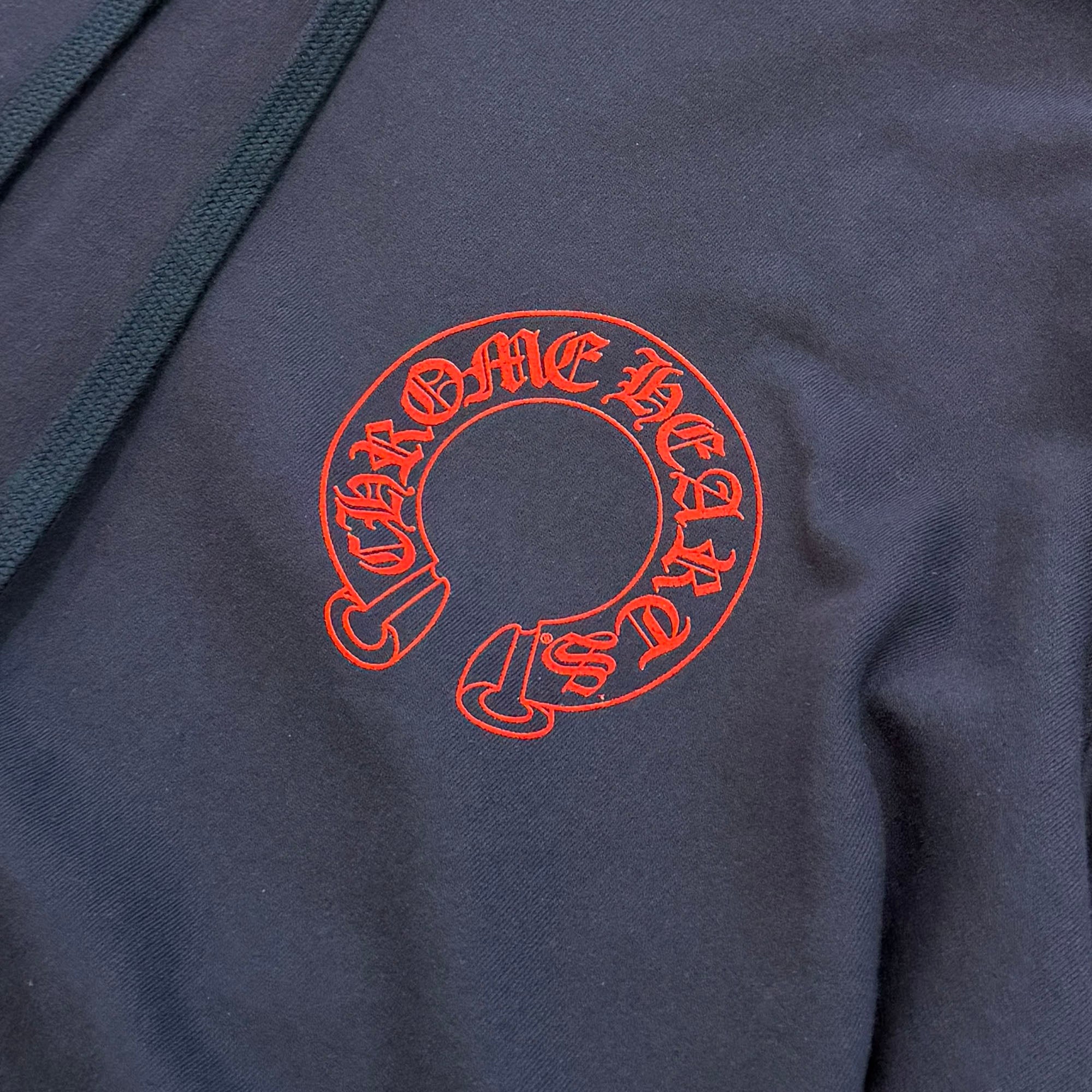 CHROME HEARTS 2025SS Floral Cross Horseshoe Pullover Hoodie Size XL クロムハーツ フローラルクロス ホースシュー プルオーバーフーディーサイズXL