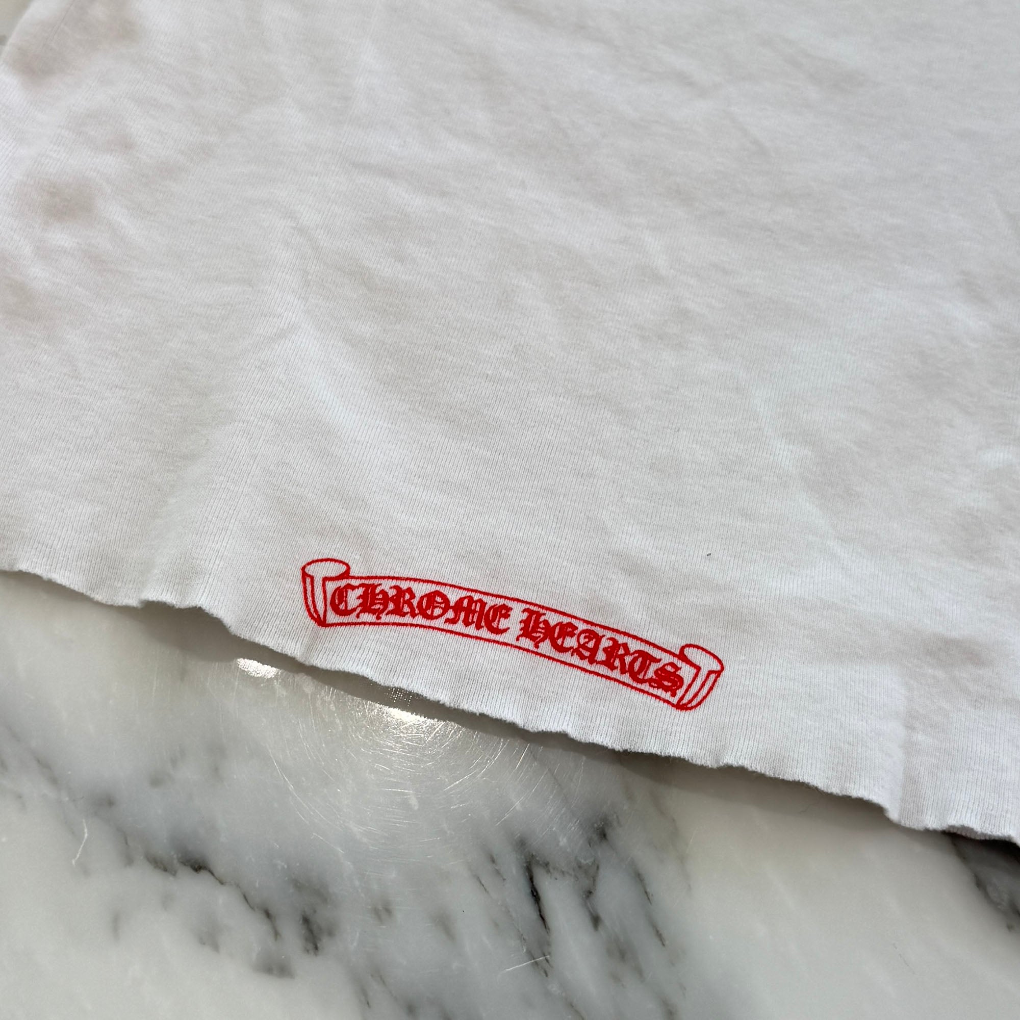 CHROME HEARTS × The Rolling Stones Lip & Tongue Neck Logo Tee Size ONE SIZE（68-112） クロムハーツ×ローリングストーンズ リップアンドタンネックロゴ Tシャツ サイズONE SIZE（68-112）