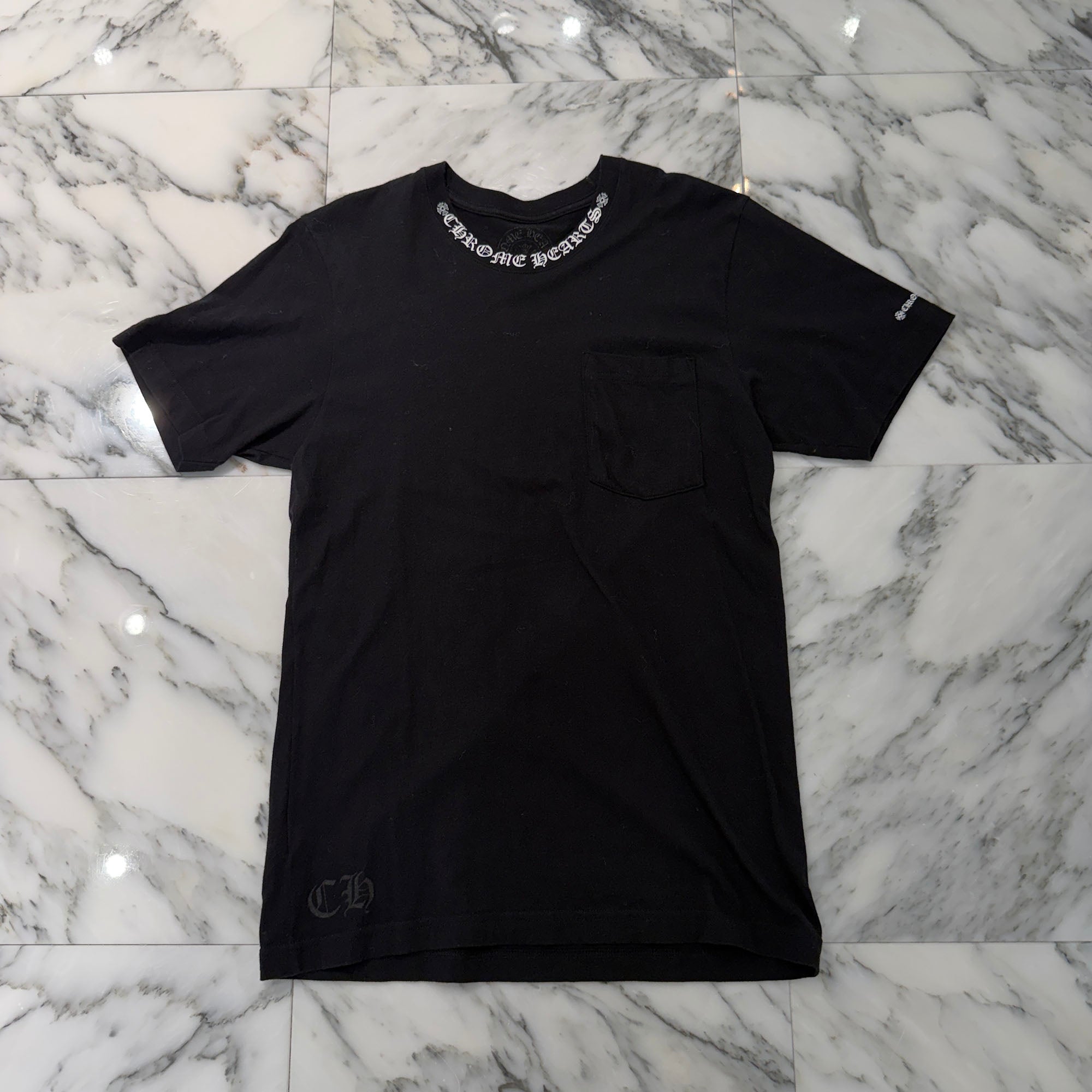 CHROME HEARTS Neck Logo Horseshoe Tee Size M クロムハーツ ネックロゴ ホースシュー Tシャツ サイズM