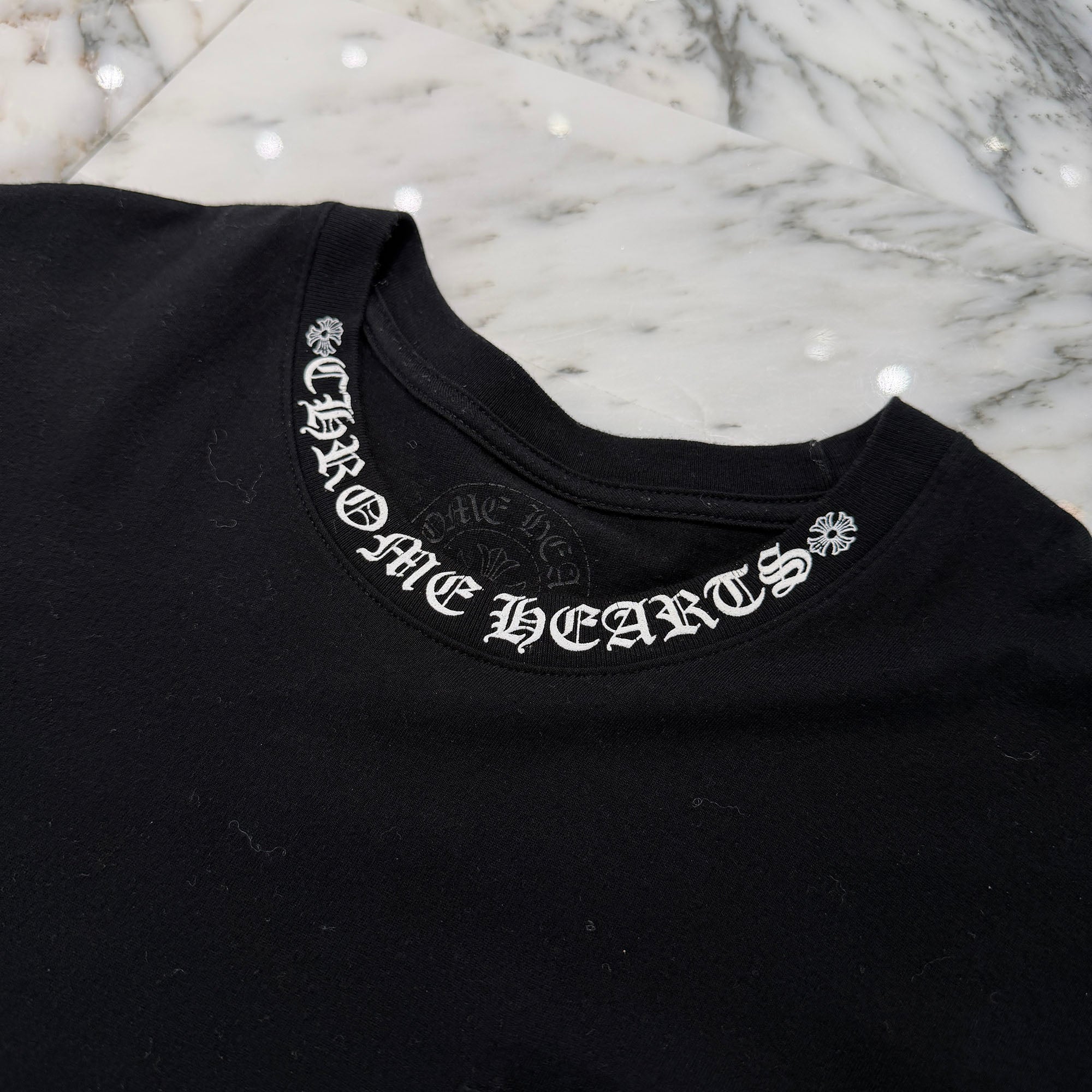 CHROME HEARTS Neck Logo Horseshoe Tee Size M クロムハーツ ネックロゴ ホースシュー Tシャツ サイズM