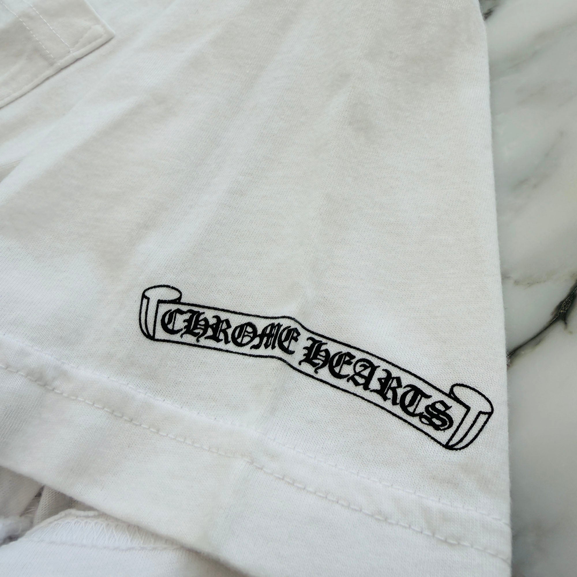 CHROME HEARTS Horseshoe Side Vertical Logo Tee Size M クロムハーツ ホースシュー サイド ヴァーティカルロゴ Tシャツ サイズM
