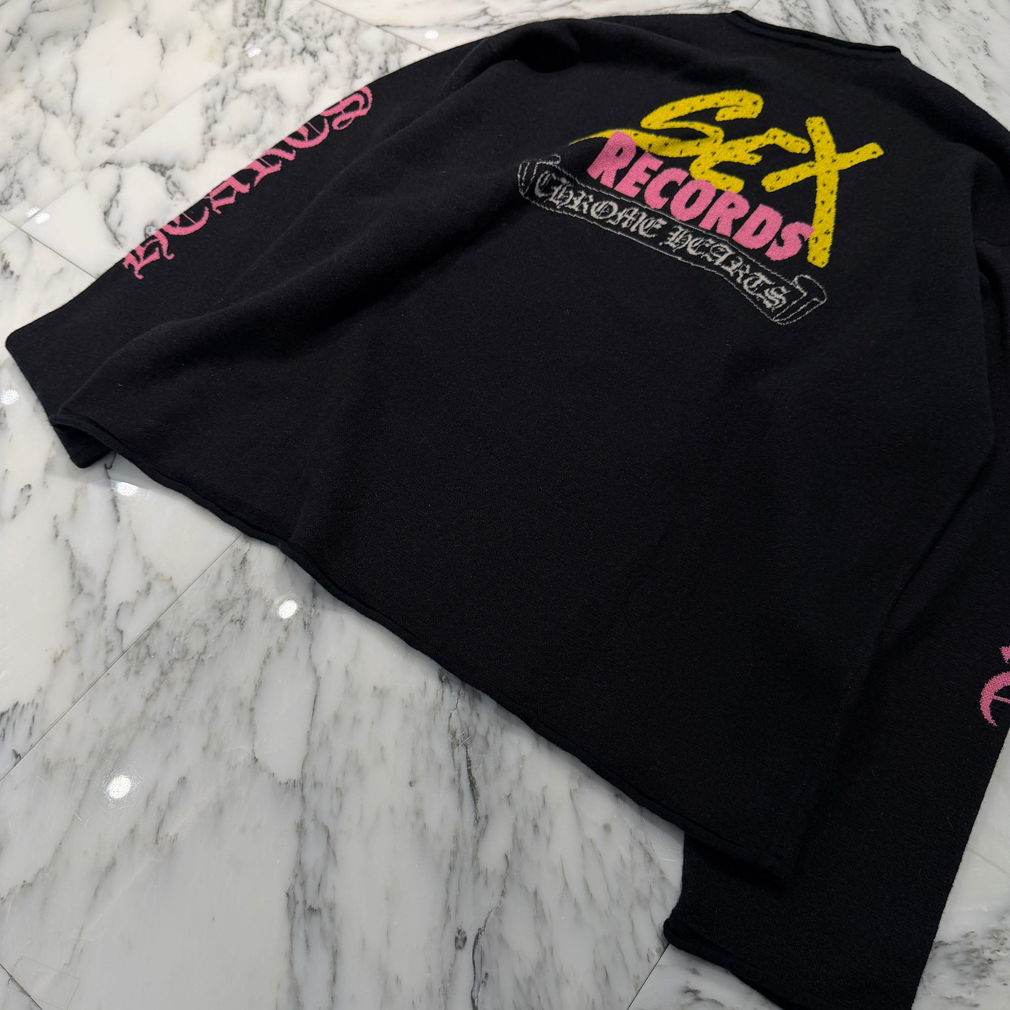 CHROME HEARTS × MATTY BOY Y NOT SEX RECORDS Cashmere Knit Sweater Size L クロムハーツ × マッティボーイ ワイノット セックスレコーズ カシミヤ ニットセーター サイズL