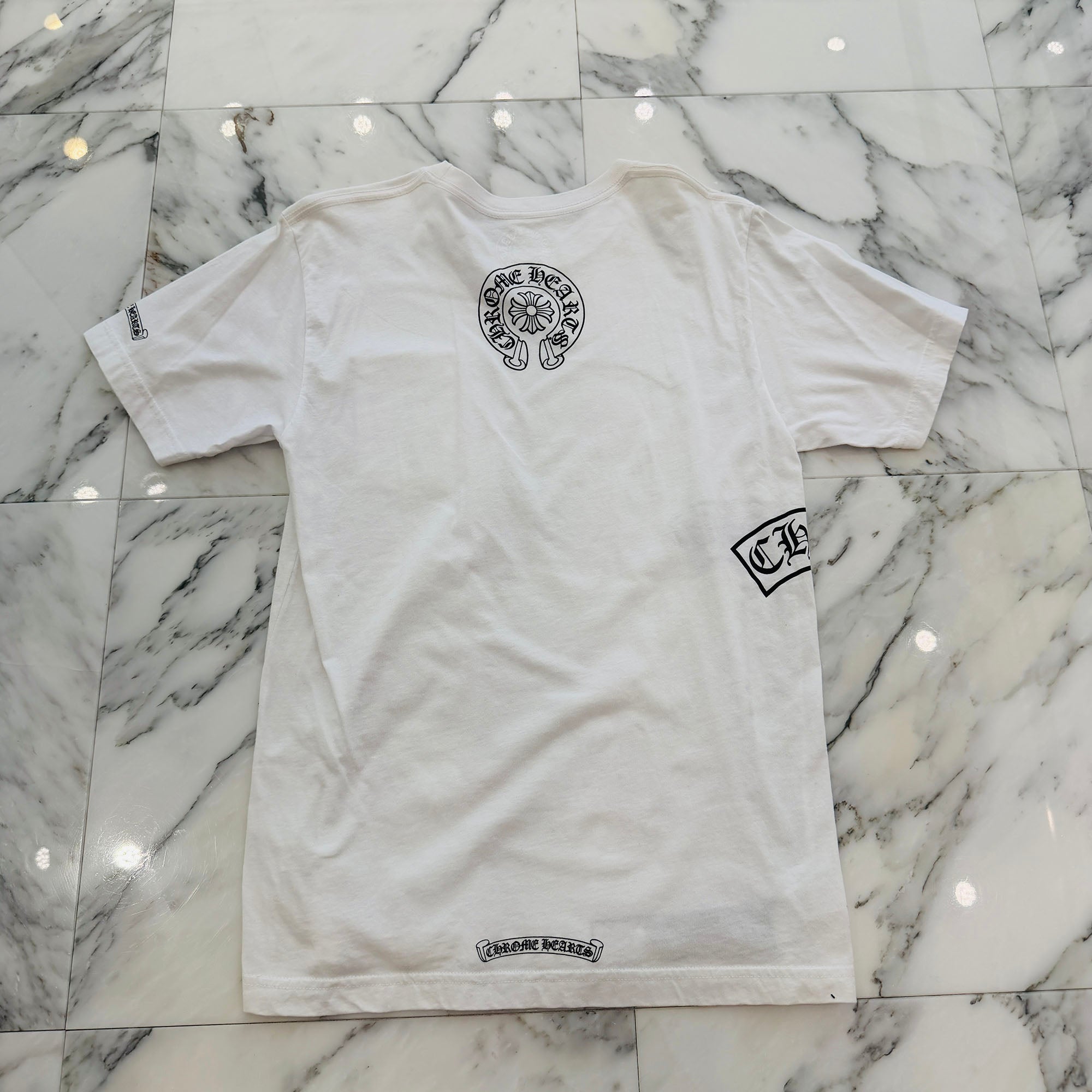 CHROME HEARTS Horseshoe Side Vertical Logo Tee Size M クロムハーツ ホースシュー サイド ヴァーティカルロゴ Tシャツ サイズM