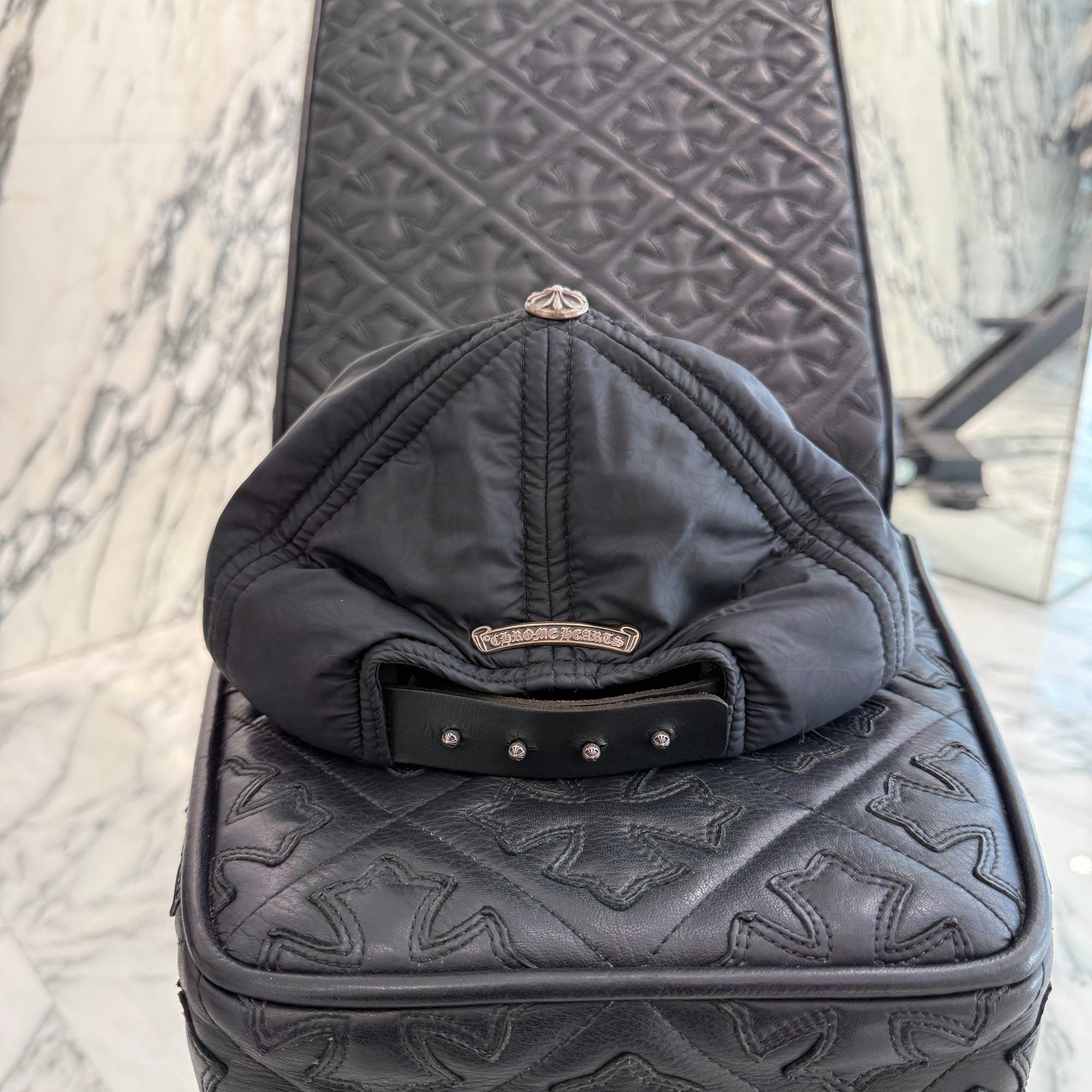 CHROME HEARTS CH Plus Vine Dagger Embroidery Nylon Cap Size ONE SIZE(53-60) クロムハーツ CHプラス総柄 ヴァインダガー刺繍 ナイロンキャップ サイズONE SIZE(53-60)