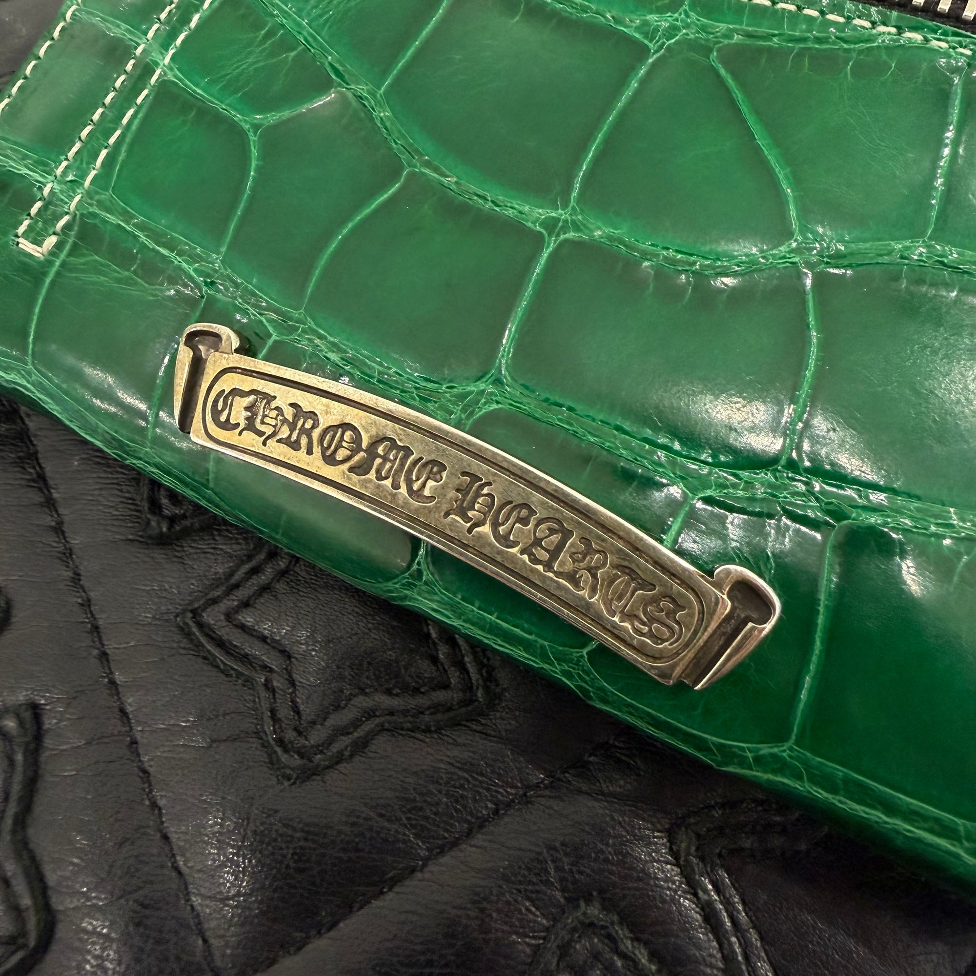 CHROME HEARTS Alligator Leather Wave Mini Cross Ball Wallet クロムハーツ アリゲーター レザー ウェーブ ミニ クロス ボール ウォレット