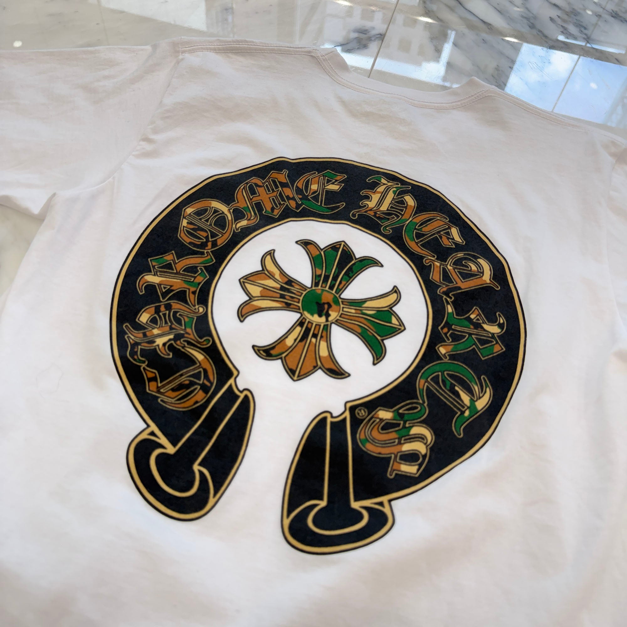 CHROME HEARTS Camo Horseshoe Print Tee Size M クロムハーツ カモ ホースシュープリント Tシャツ サイズM