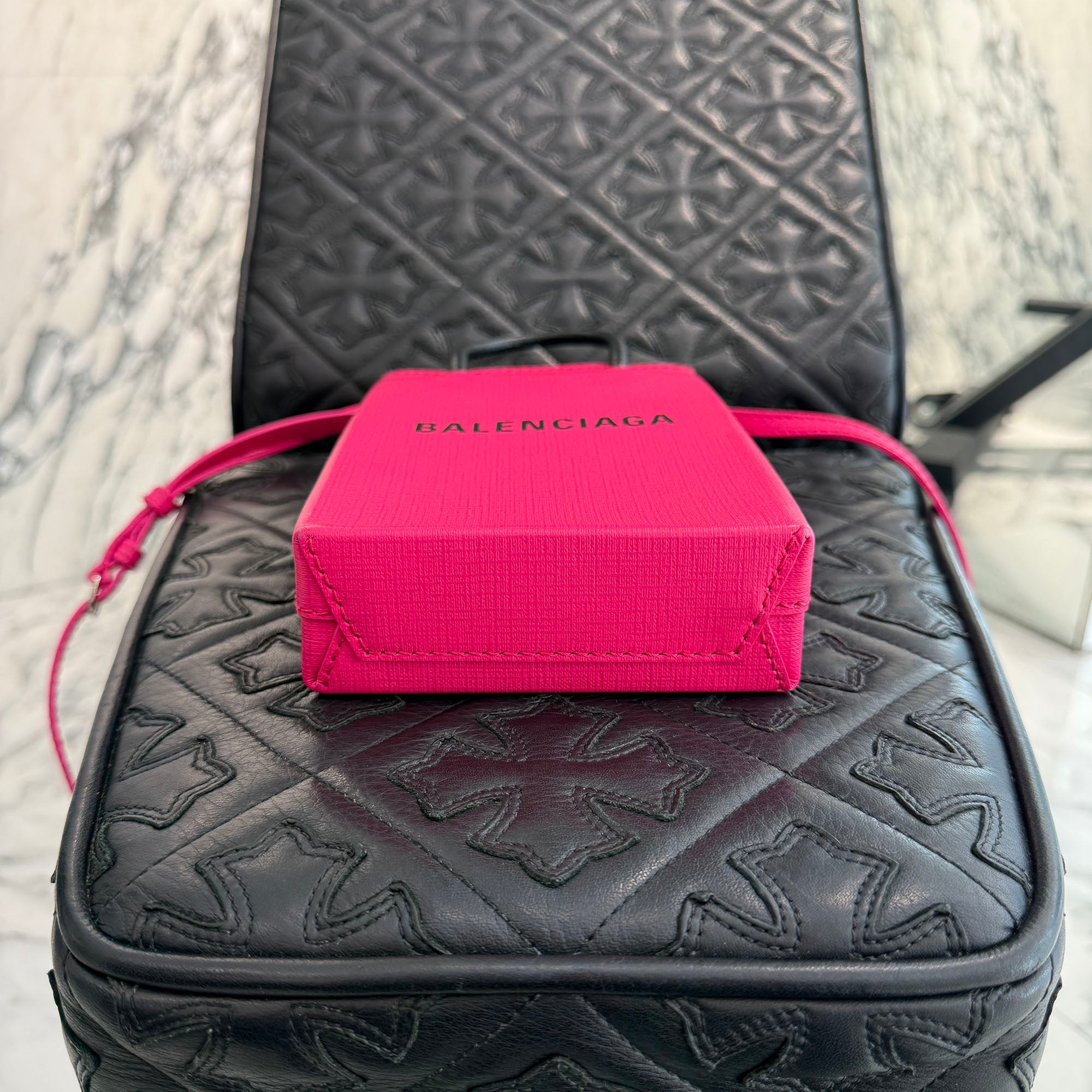 BALENCIAGA 2019AW Shopping Phone Holder Shoulder Bag 593826 バレンシアガ ショッピング フォン ホルダー ショルダー バッグ