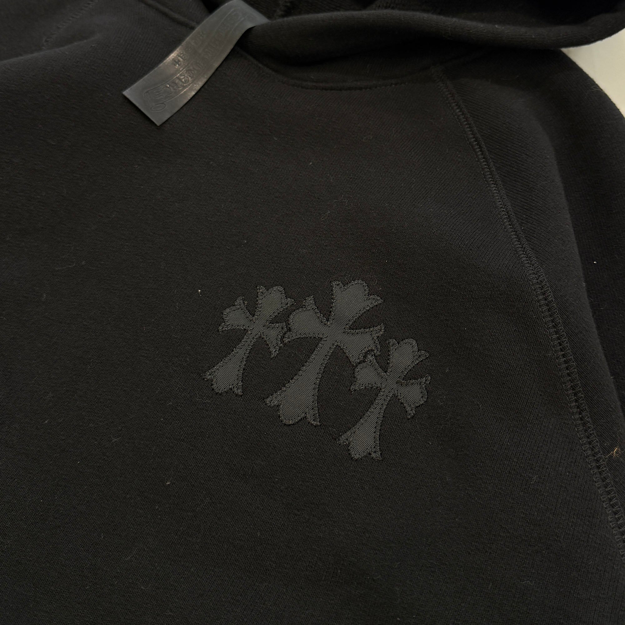 CHROME HEARTS 2025SS Y NOT Cemetery Cross Applique Embroidery Pullover Hoodie Size L クロムハーツ ワイノット セメタリークロス アップリケ刺繡 プルオーバーフーディ サイズL