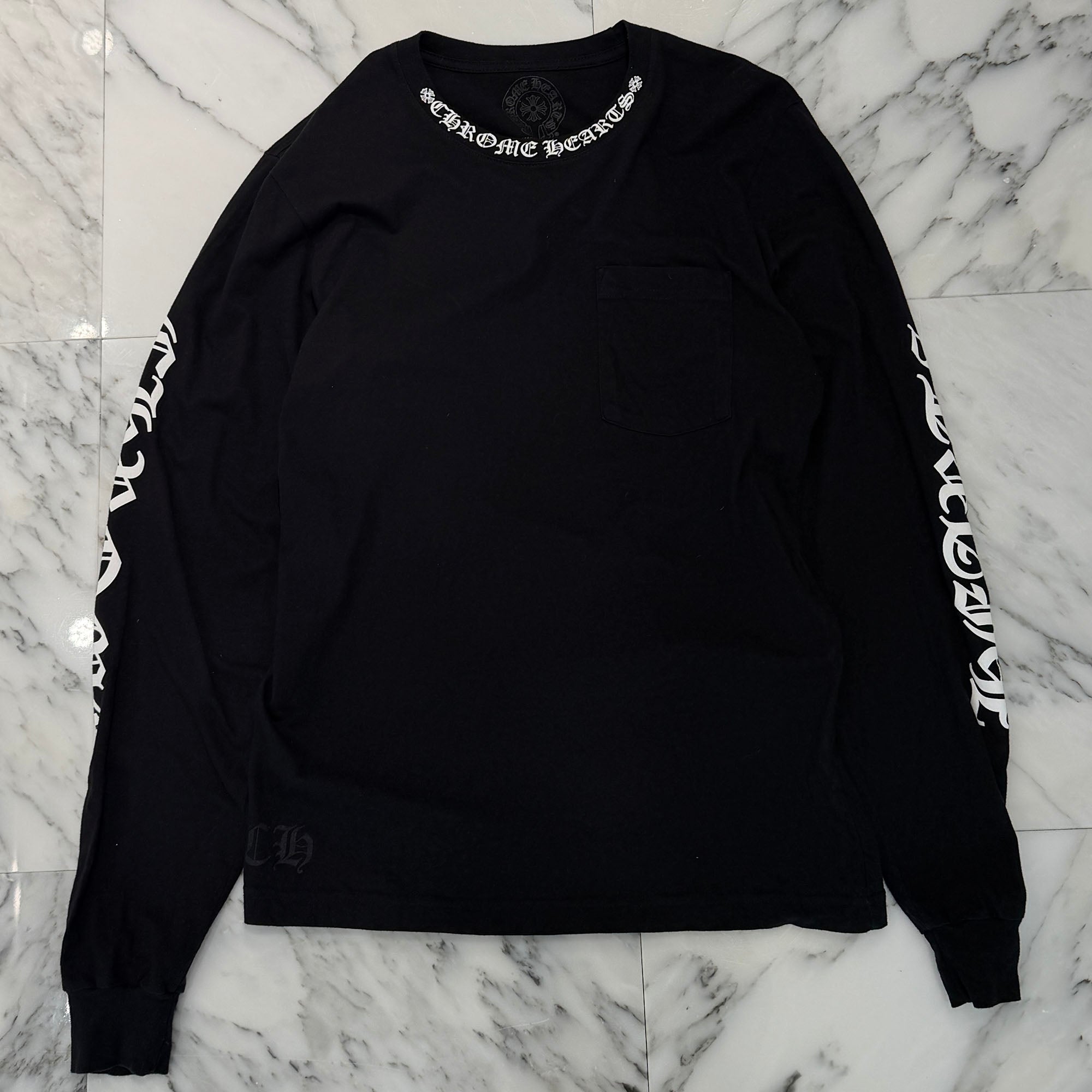 CHROME HEARTS Neck Logo Long Sleeve Tee Size M クロムハーツ ネックロゴ ロングスリーブ Tシャツ サイズM