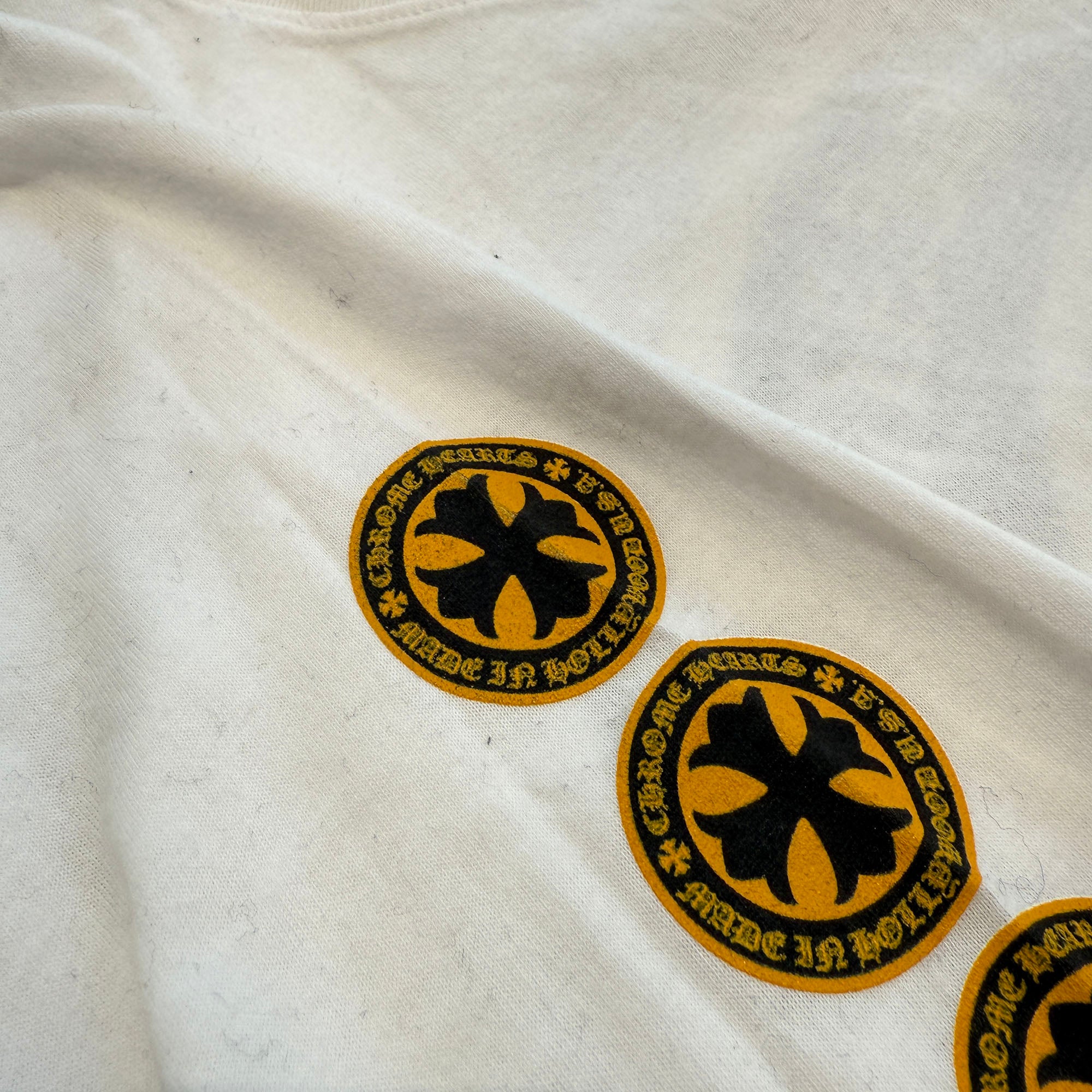 CHROME HEARTS CH Plus Yellow Cross Long Sleeve Tee Size L クロムハーツ CHプラス イエロークロス ロングスリーブTシャツ サイズL