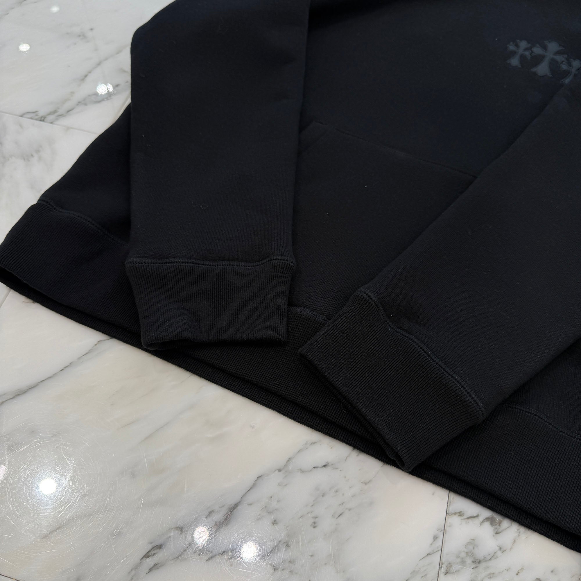 CHROME HEARTS 2025SS Y NOT Cemetery Cross Applique Embroidery Pullover Hoodie Size L クロムハーツ ワイノット セメタリークロス アップリケ刺繡 プルオーバーフーディ サイズL