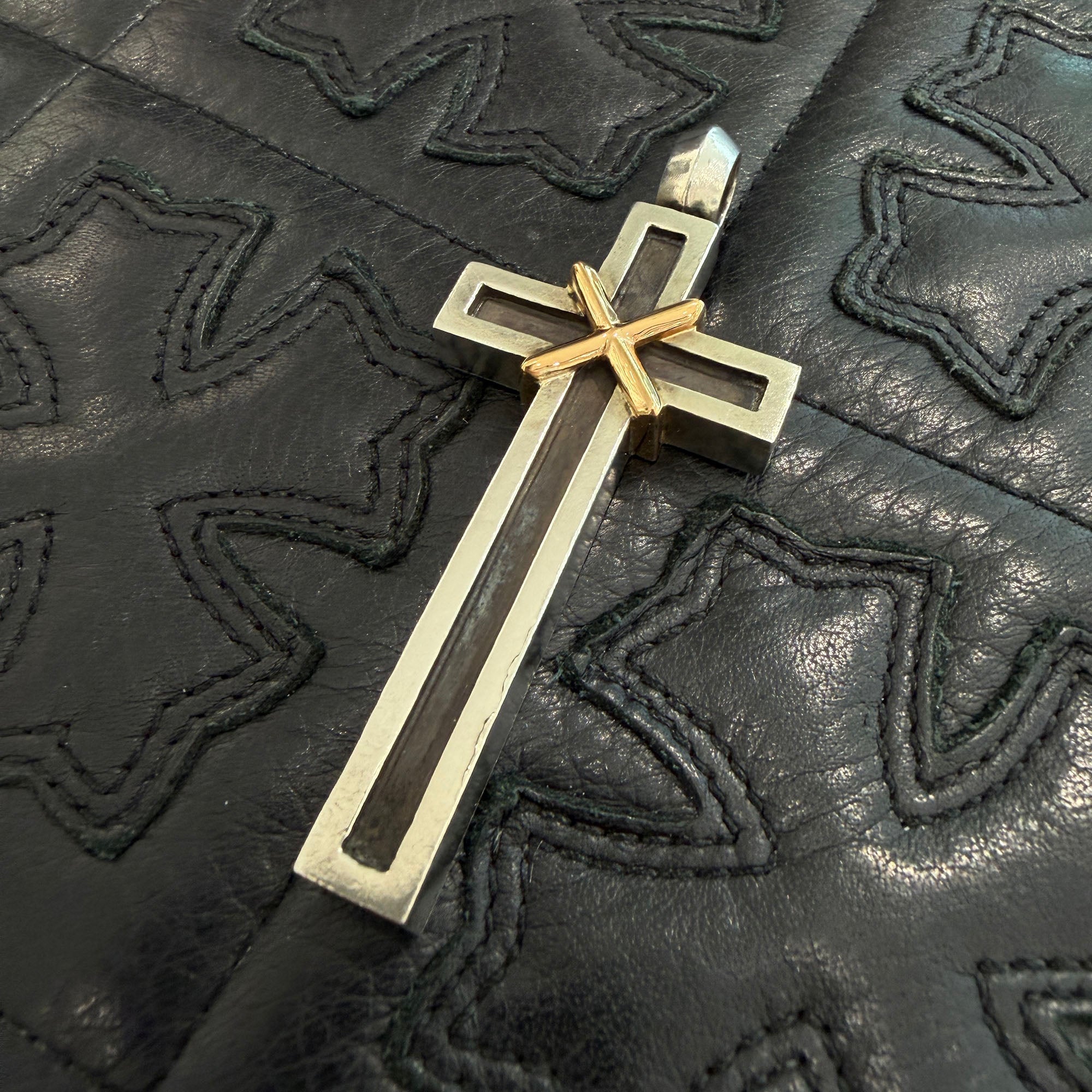 CHROME HEARTS MAPPLE THORPE Large Cross Pendant Top クロムハーツ メープルソープ ラージ クロス ペンダントトップ