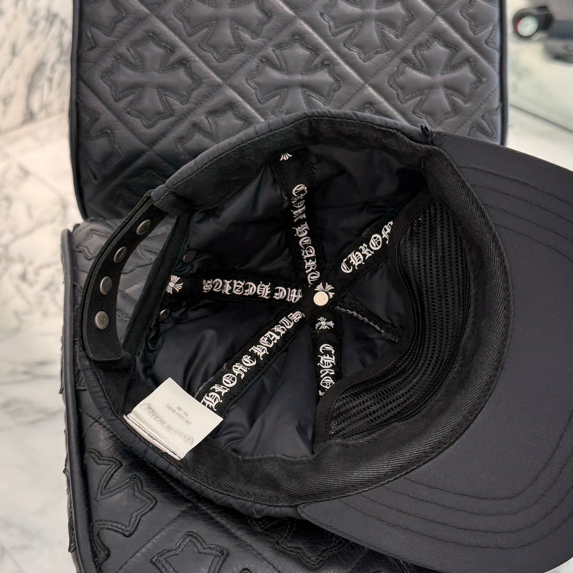 CHROME HEARTS CH Plus Vine Dagger Embroidery Nylon Cap Size ONE SIZE(53-60) クロムハーツ CHプラス総柄 ヴァインダガー刺繍 ナイロンキャップ サイズONE SIZE(53-60)