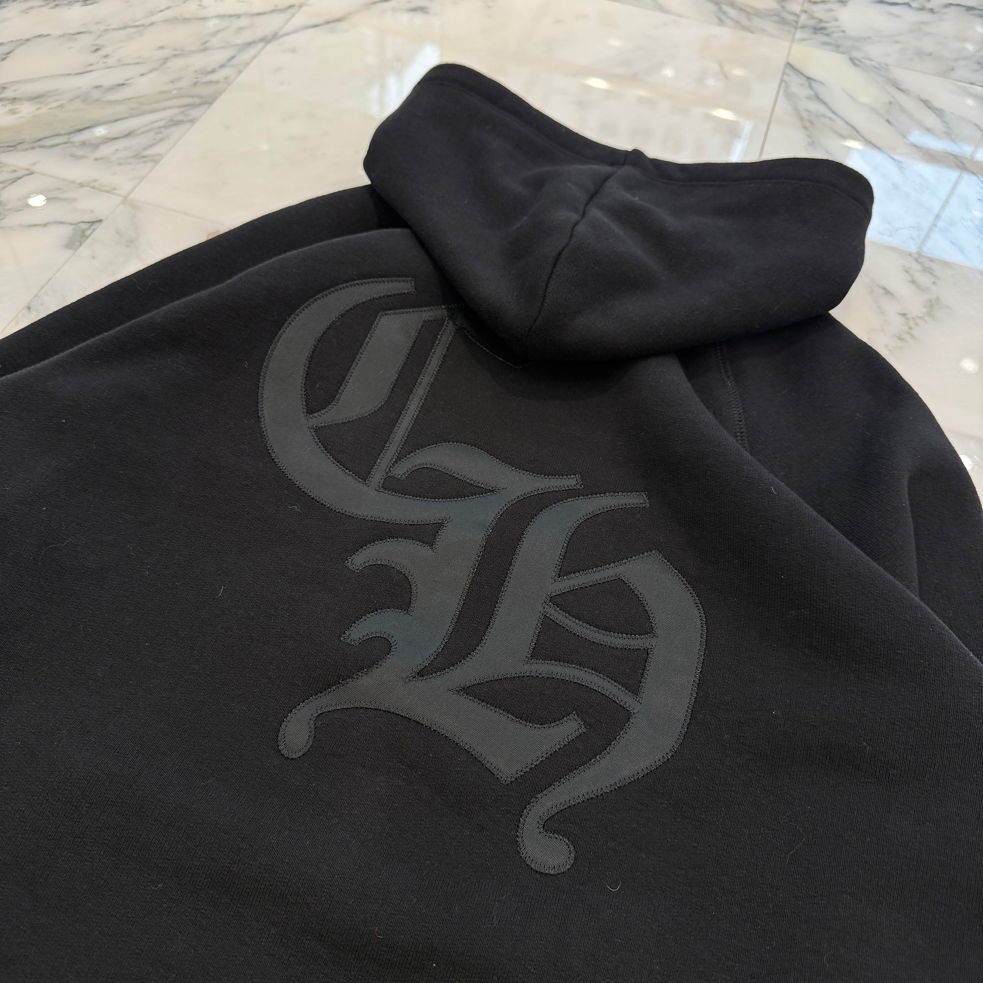 CHROME HEARTS 2025SS Y NOT Cemetery Cross Applique Embroidery Pullover Hoodie Size L クロムハーツ ワイノット セメタリークロス アップリケ刺繡 プルオーバーフーディ サイズL