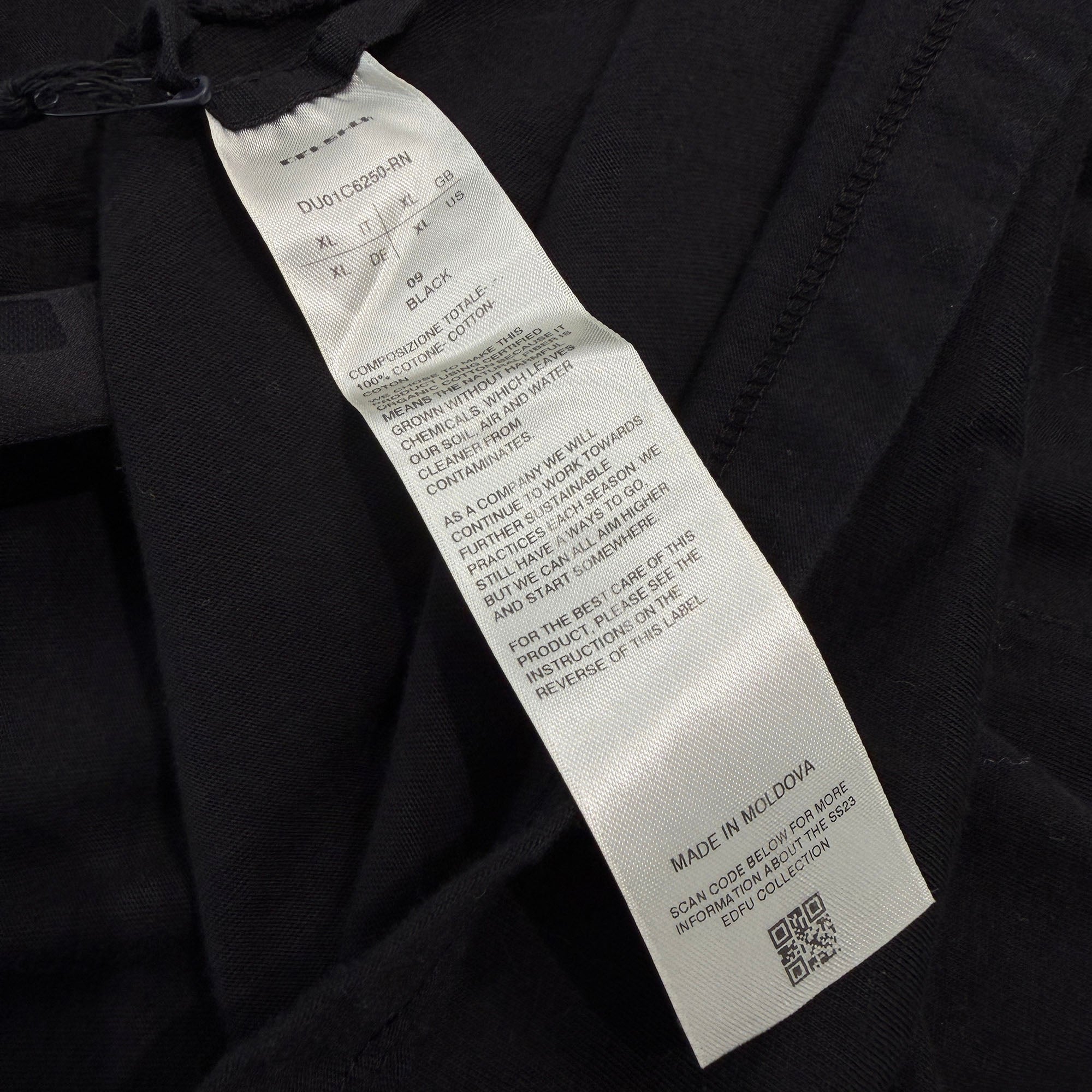Rick Owens DRKSHDW 2023SS Cotton Level Tee DU01C6250-RN Size XL リックオウエンス ダークシャドウ コットン レベル Tシャツ サイズXL