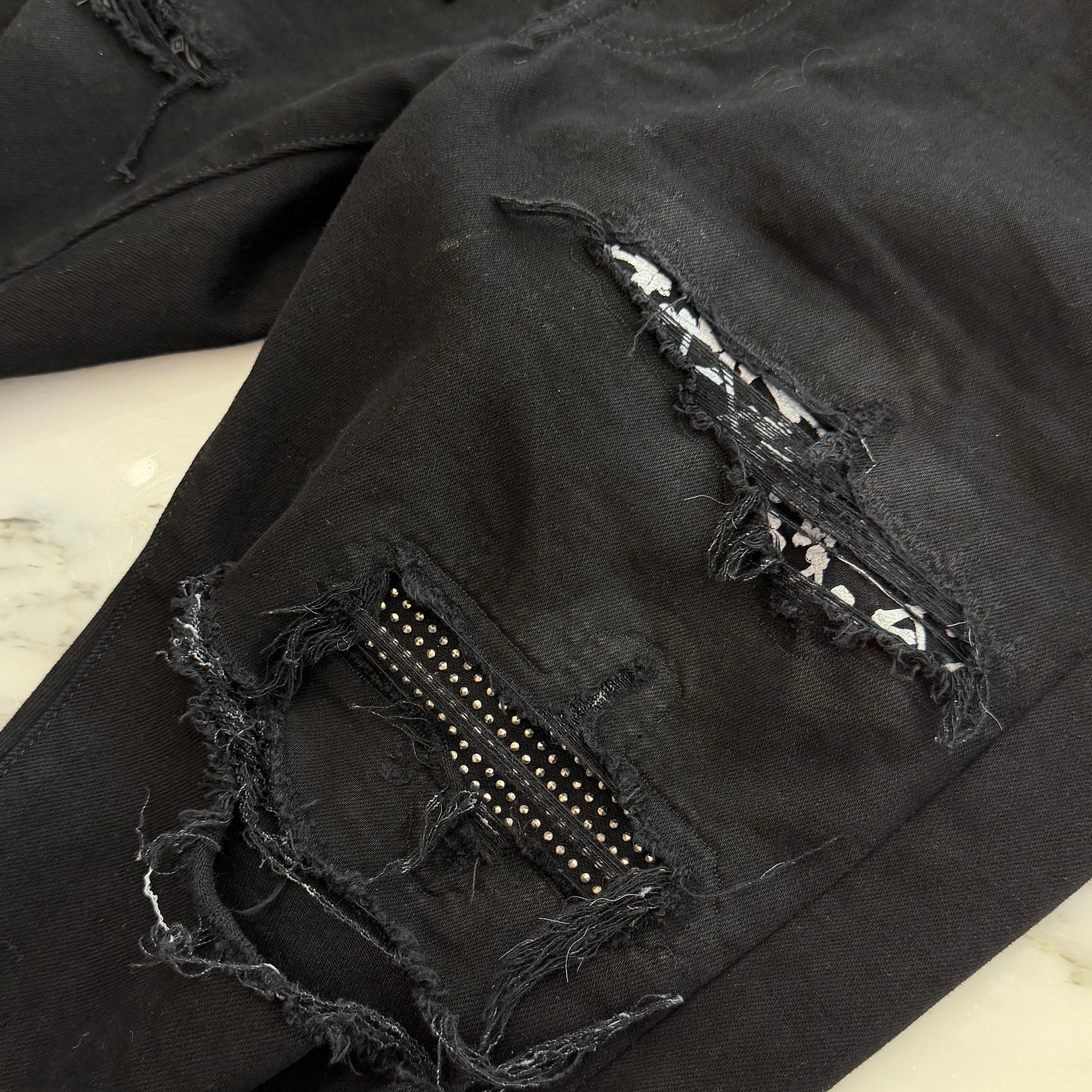 AMIRI MX-1 Bandana Patch Distressed Skinny Jeans  Size 32 アミリ MX-1 バンダナ ダメージ スキニージーンズ サイズ32