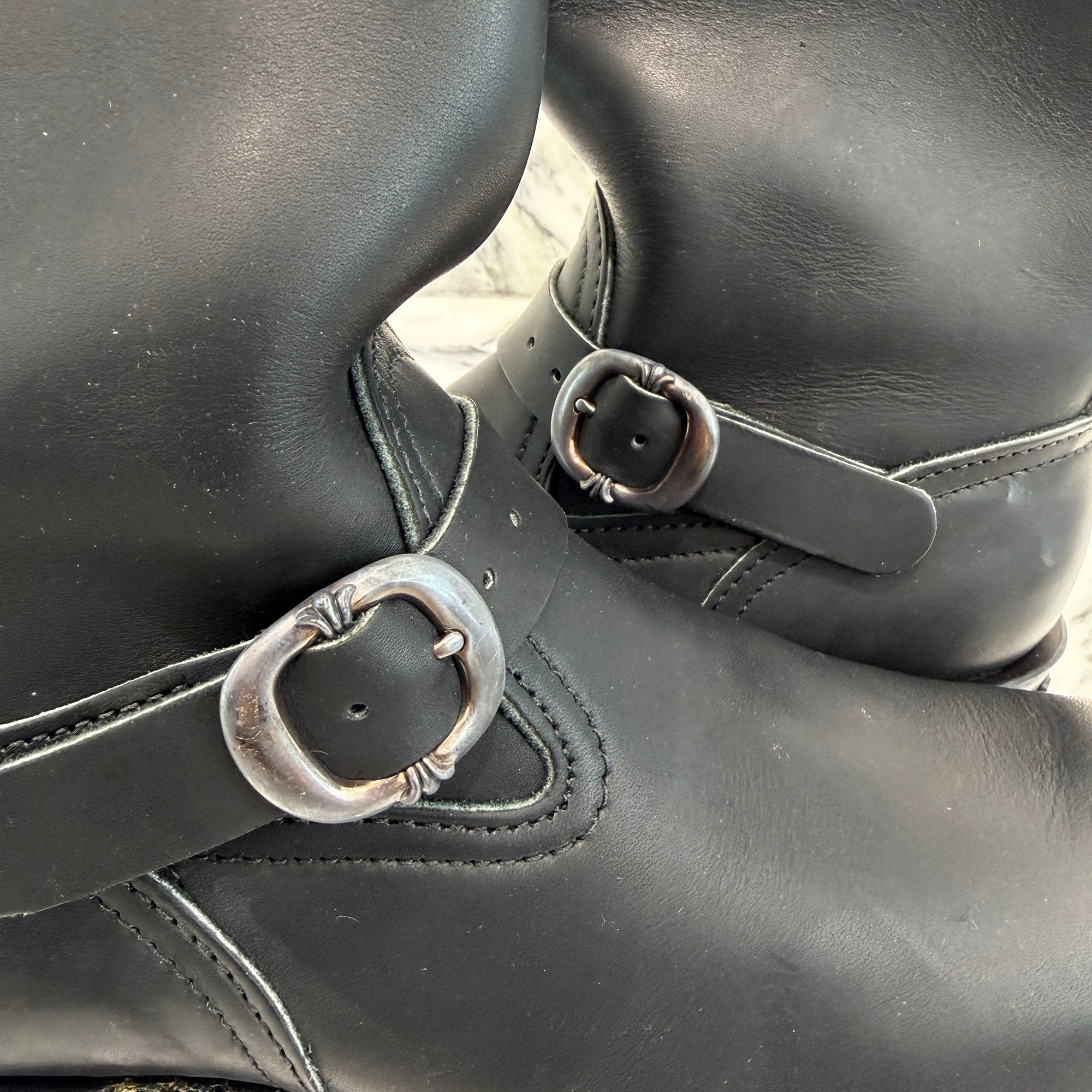 CHROME HEARTS × WESCO Custom BOSS Gunslinger Leather Engineer Boots Size 8E(約26.0cm) クロムハーツ × ウエスコ カスタム ボス ガンスリンガー レザーエンジニアブーツ サイズ8E(約26.0cm)