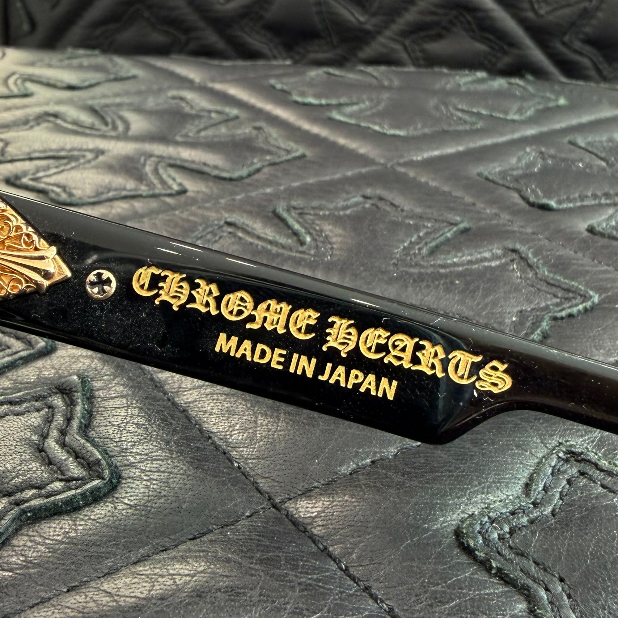 CHROME HEARTS BOX-OFFICER Sunglasses Ruby Dagger Size 56□19-144 クロムハーツ ボックスオフィサー サングラス ルビーダガー サイズ56□19-144