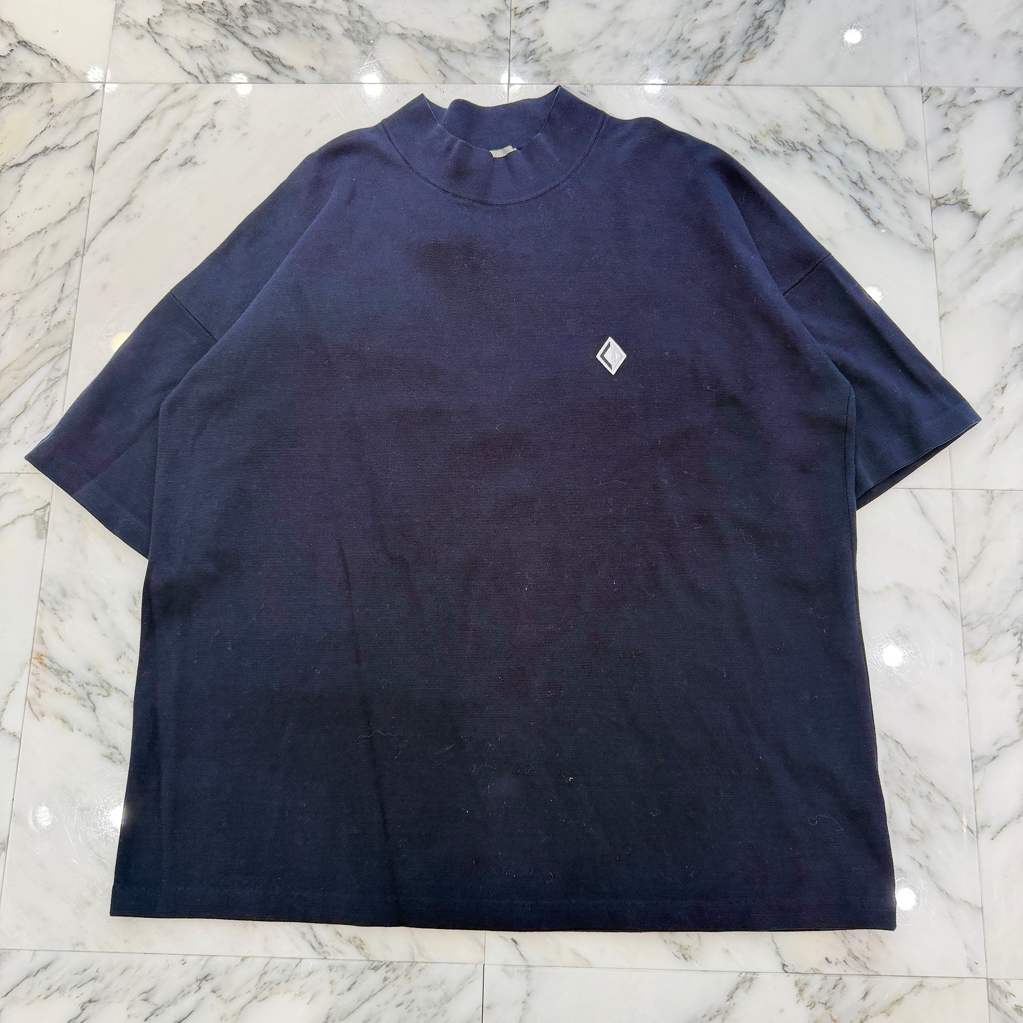 DIOR 2023SS CD Diamond Embroidery Mockneck Tee 393M665AT461 Size L ディオール CDダイヤモンド刺繍 モックネックＴシャツ サイズＬ