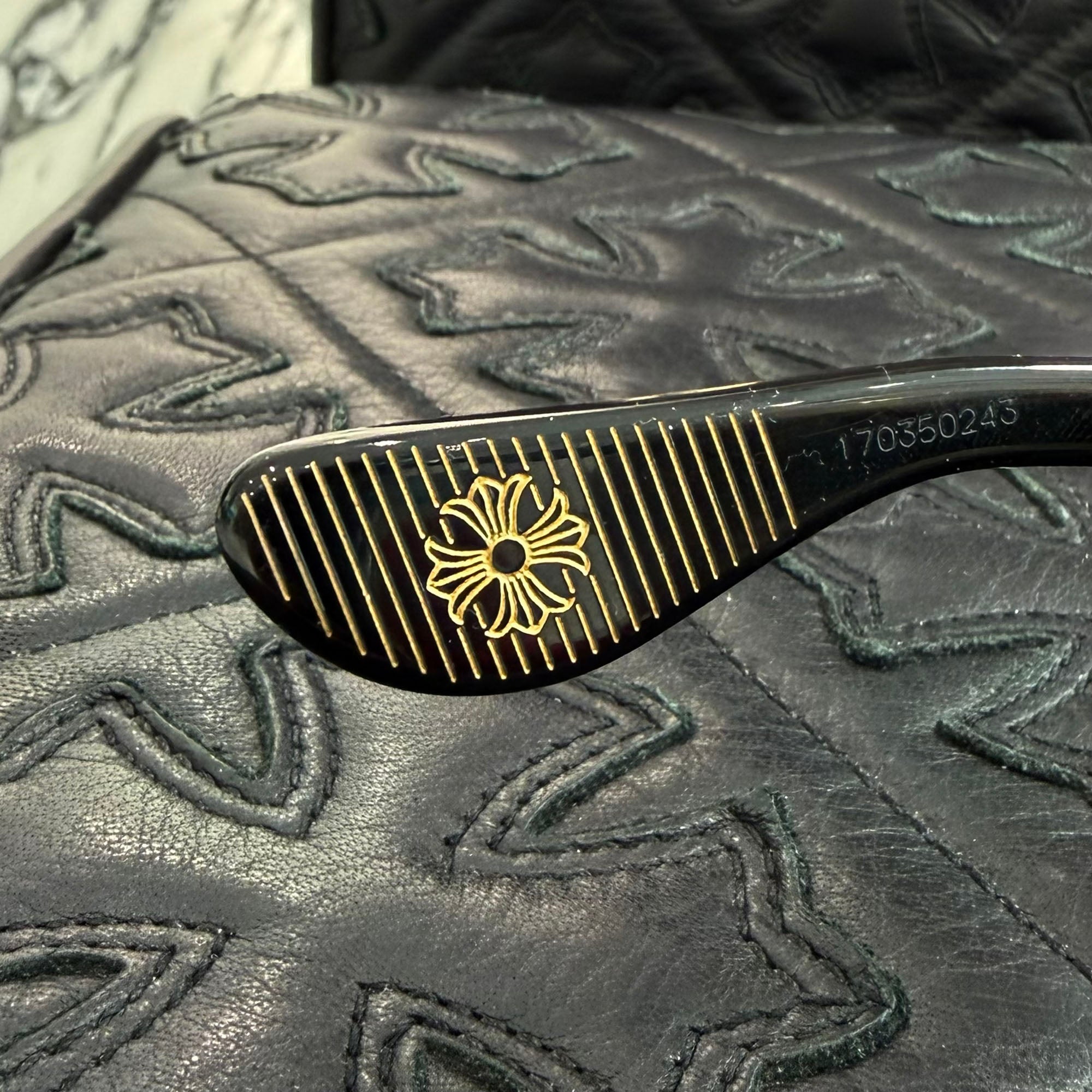 CHROME HEARTS BOX-OFFICER Sunglasses Ruby Dagger Size 56□19-144 クロムハーツ ボックスオフィサー サングラス ルビーダガー サイズ56□19-144