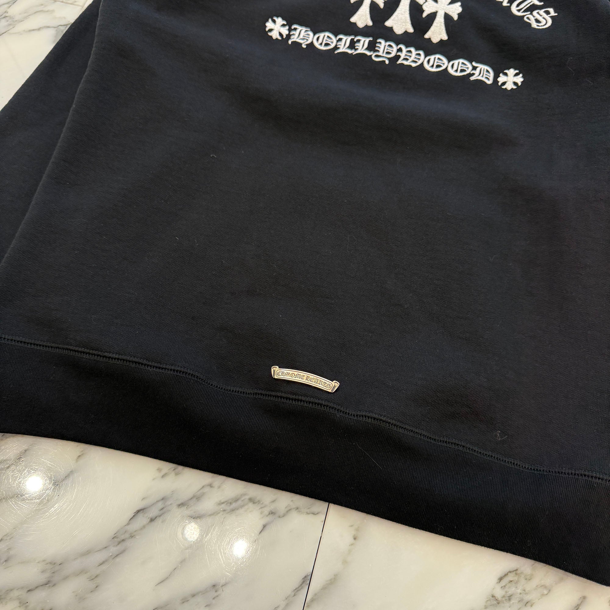 CHROME HEARTS Y NOT King Taco 3 Cemetery Cross Embroidery Half Zip Sweat Shirt Size L クロムハーツ ワイノット キングタコ 3セメタリークロス刺繍 ハーフジップ スウェットシャツ サイズL