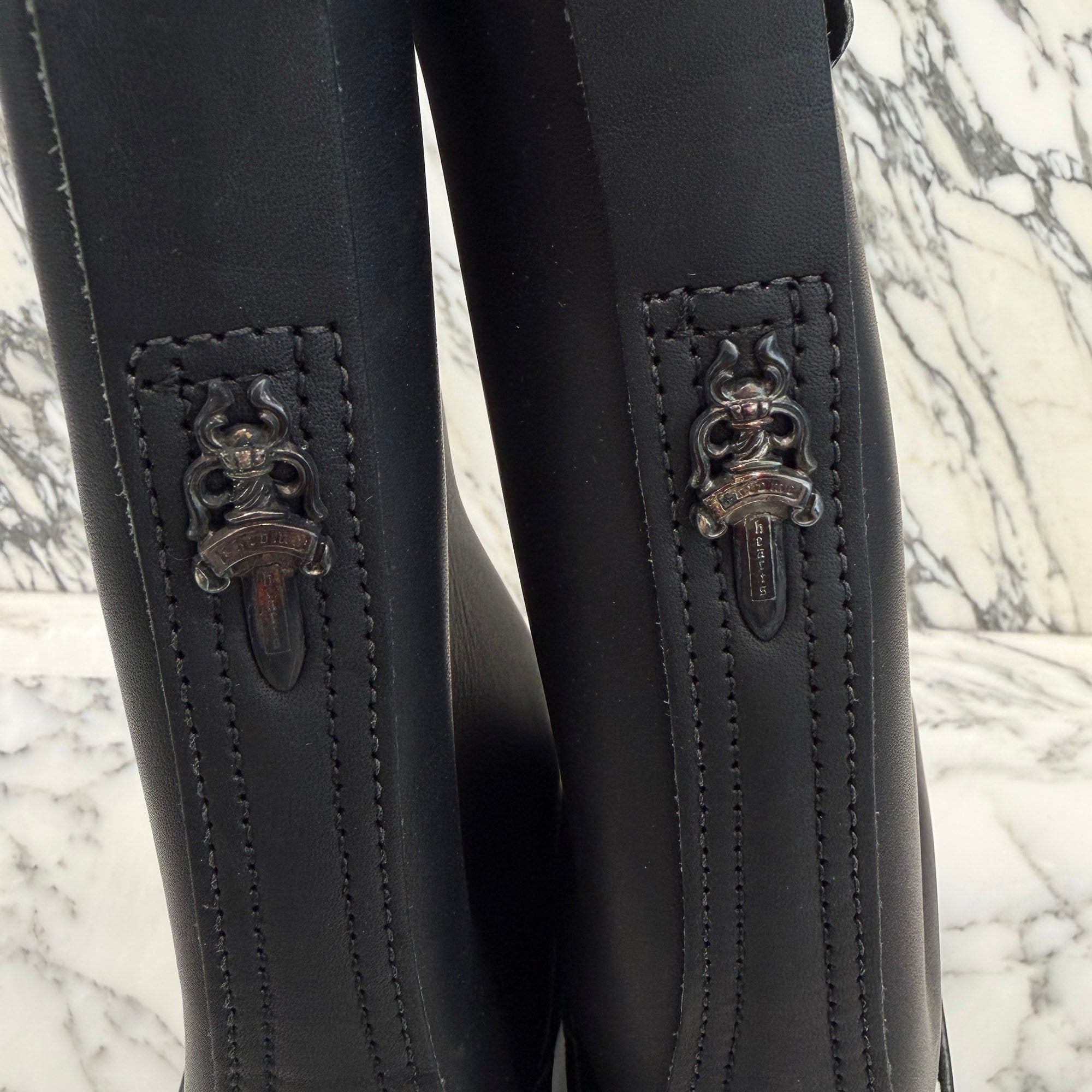 CHROME HEARTS × WESCO Custom BOSS Gunslinger Leather Engineer Boots Size 8E(約26.0cm) クロムハーツ × ウエスコ カスタム ボス ガンスリンガー レザーエンジニアブーツ サイズ8E(約26.0cm)