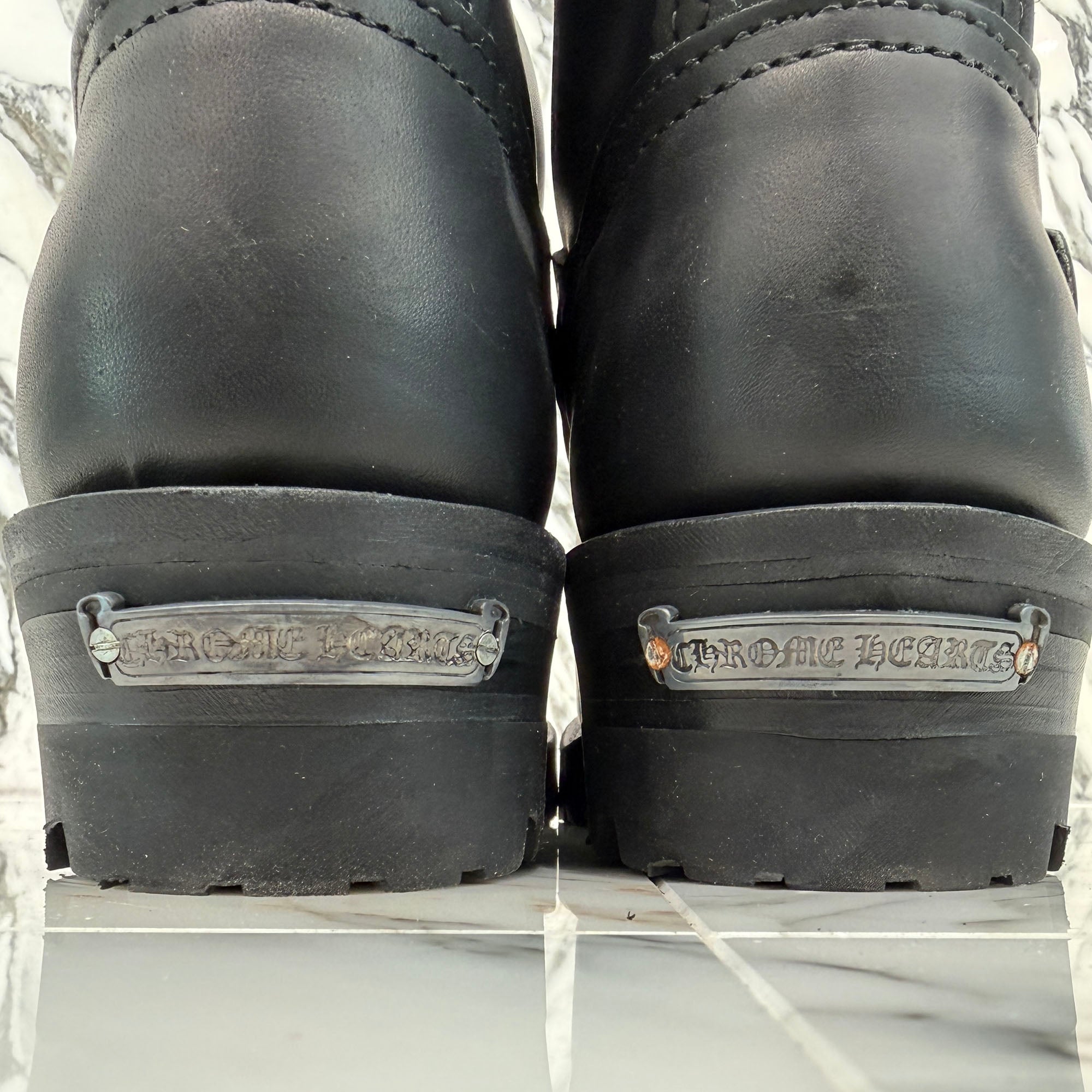 CHROME HEARTS × WESCO Custom BOSS Gunslinger Leather Engineer Boots Size 8E(約26.0cm) クロムハーツ × ウエスコ カスタム ボス ガンスリンガー レザーエンジニアブーツ サイズ8E(約26.0cm)