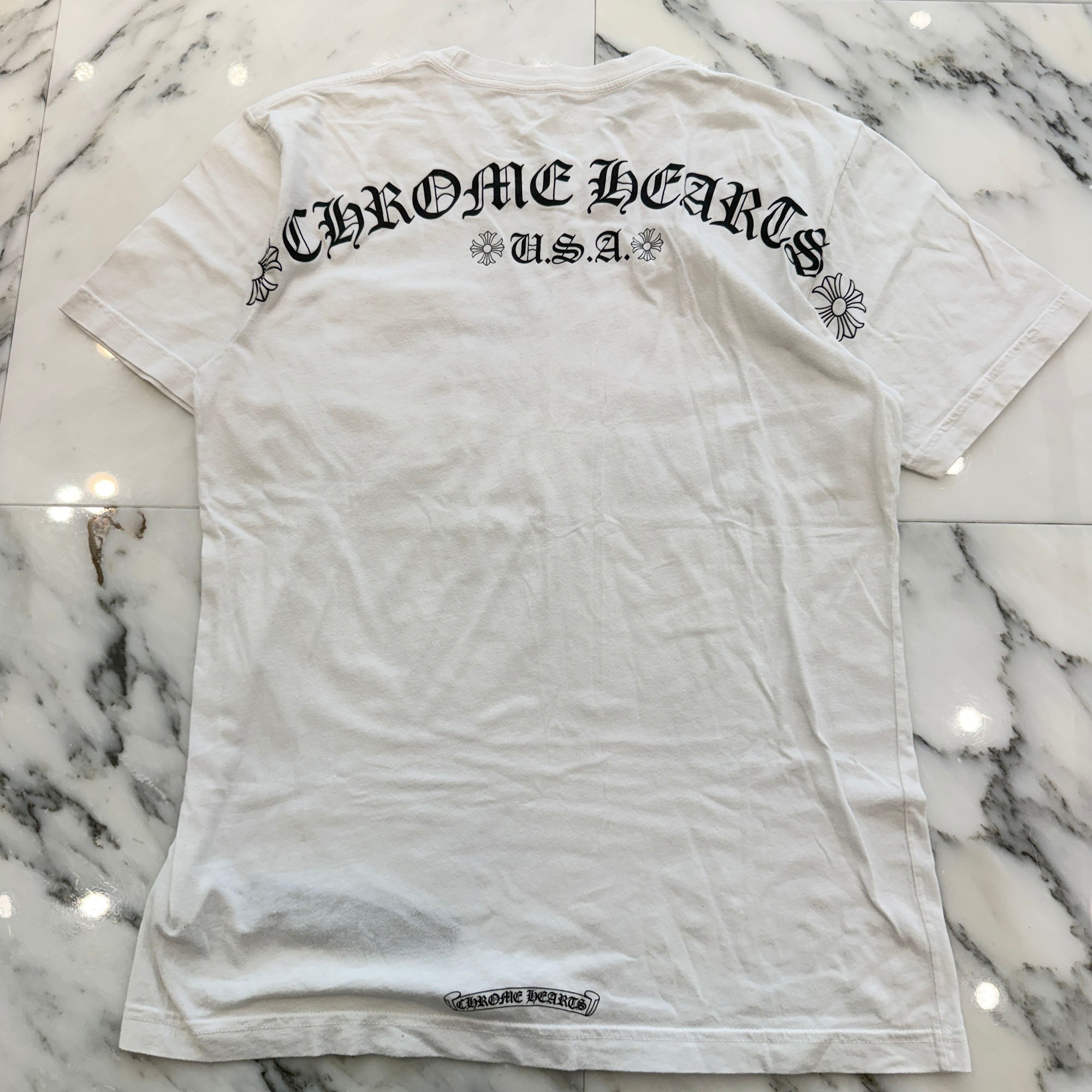 CHROME HEARTS Back Arch Logo USA Print Tee Size M クロムハーツ バックアーチロゴ USA プリントティー サイズM