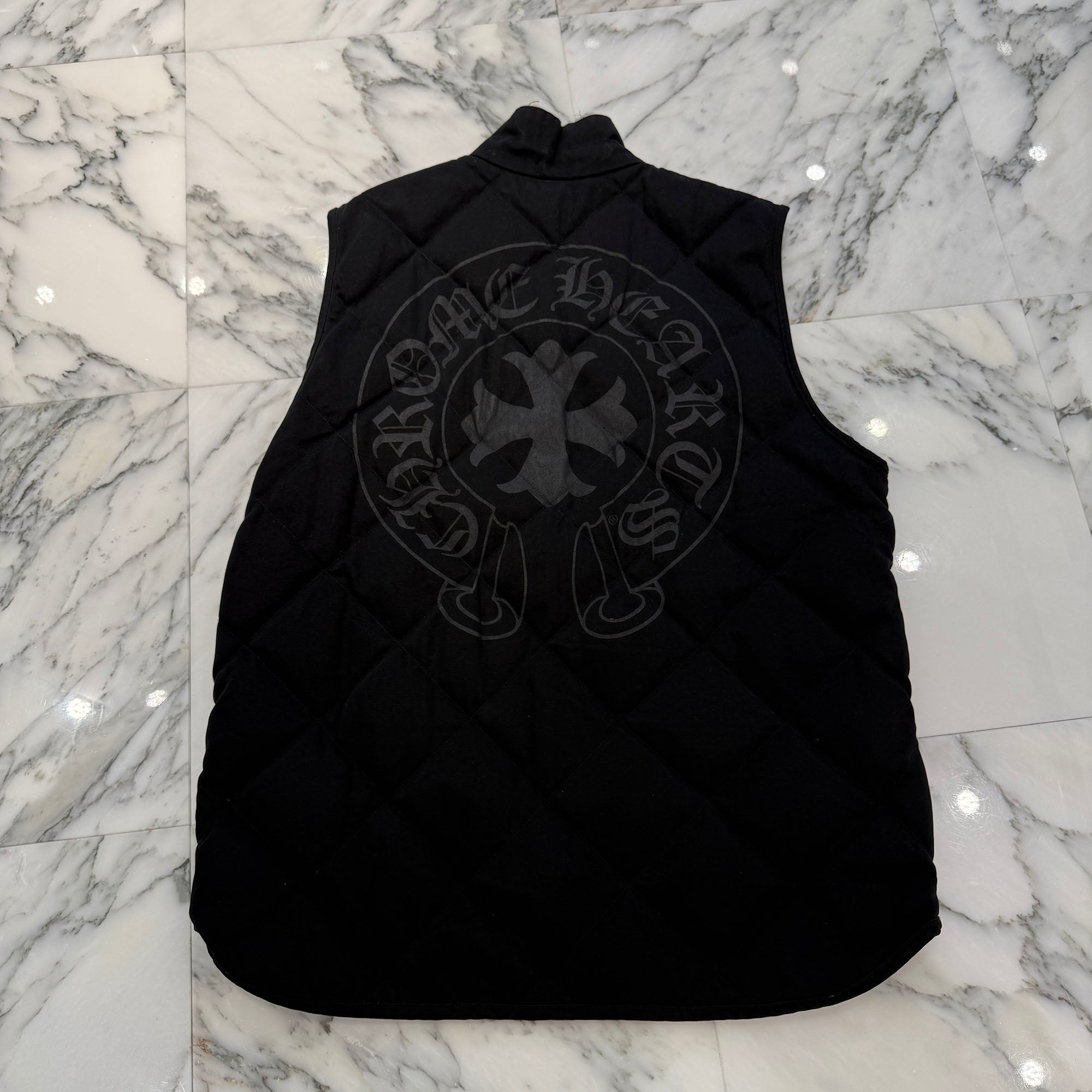 CHROME HEARTS Y NOT TEENAGE KICKS Quilting Denim Vest Size XL クロムハーツ ワイノット ティーンエイジ・キック キルティング デニム ベスト サイズXL