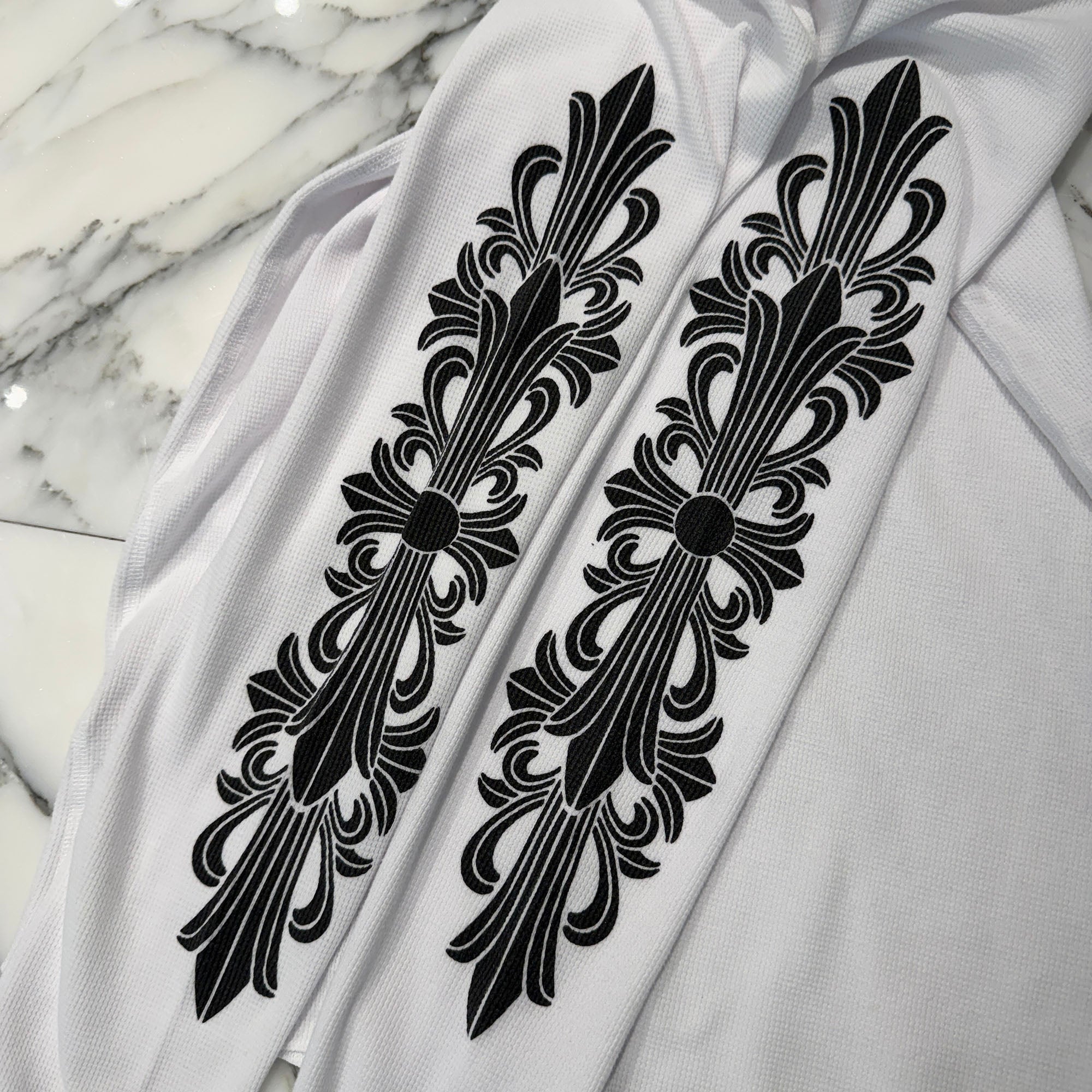 CHROME HEARTS 2025SS Floral Cross Horseshoe Thermal Long Sleeve Tee Size XL クロムハーツ フローラルクロス ホースシュー サーマル ロングスリーブ Tシャツ サイズXL