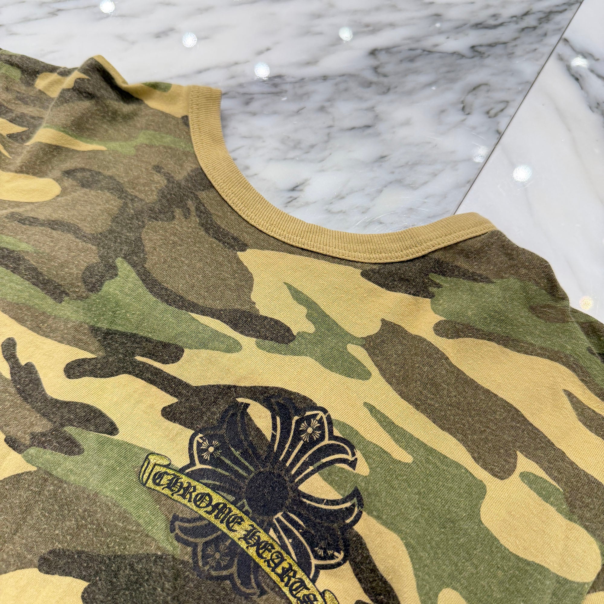CHROME HEARTS OLD Camo Horseshoe Tee Size M クロムハーツ オールド カモ ホースシュー Tシャツ サイズM