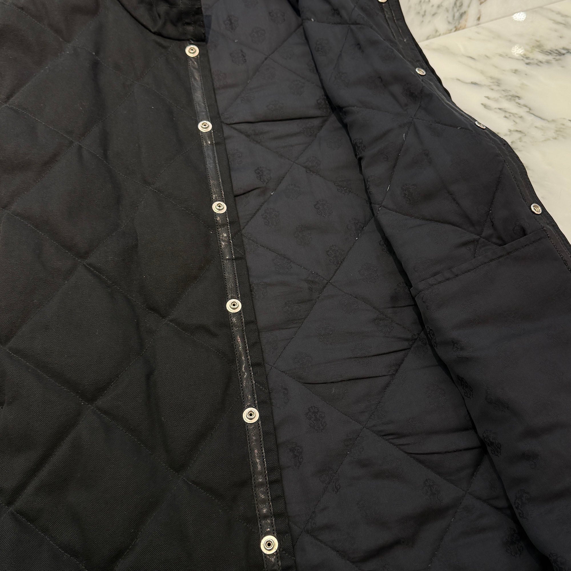 CHROME HEARTS Y NOT TEENAGE KICKS Quilting Denim Vest Size XL クロムハーツ ワイノット ティーンエイジ・キック キルティング デニム ベスト サイズXL