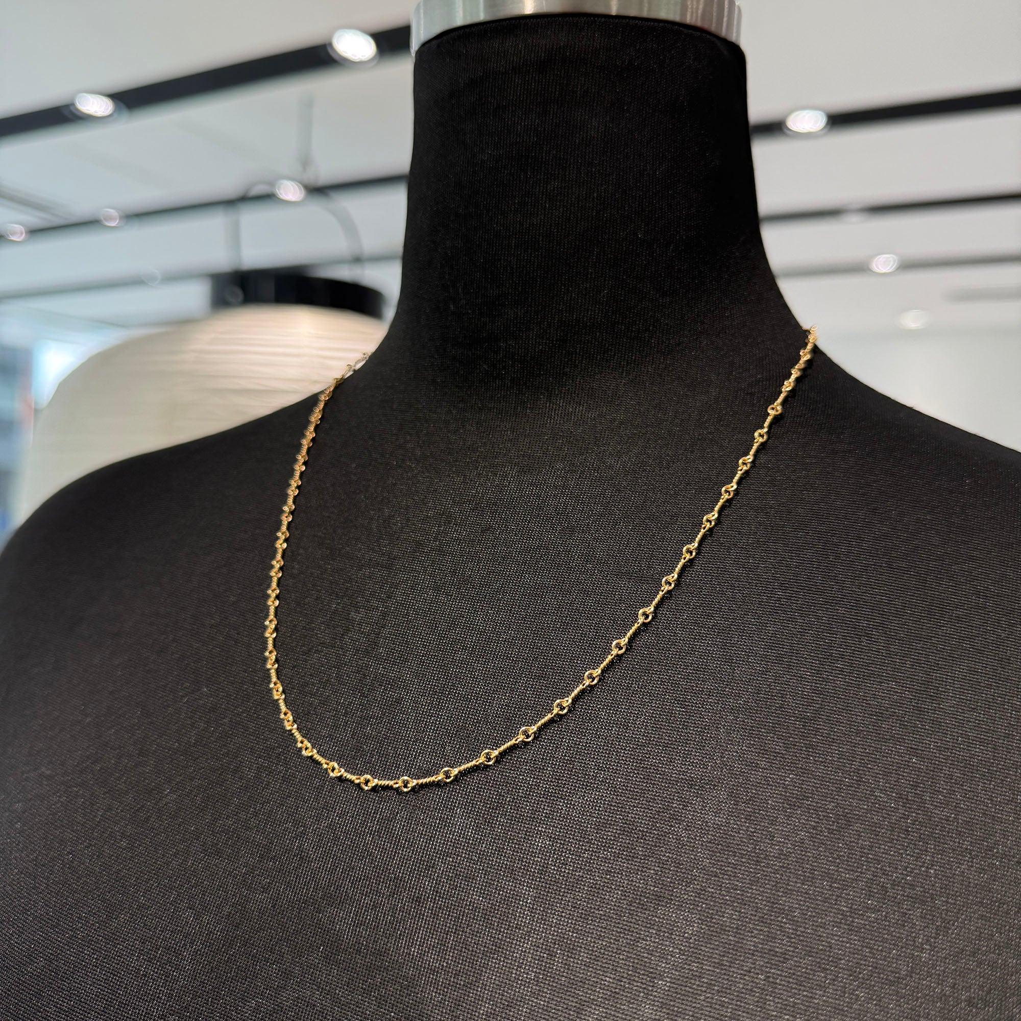 CHROME HEARTS 22K Twist Chain Necklace Size 20 Inch クロムハーツ 22K ツイストチェーン ネックレス サイズ20インチ