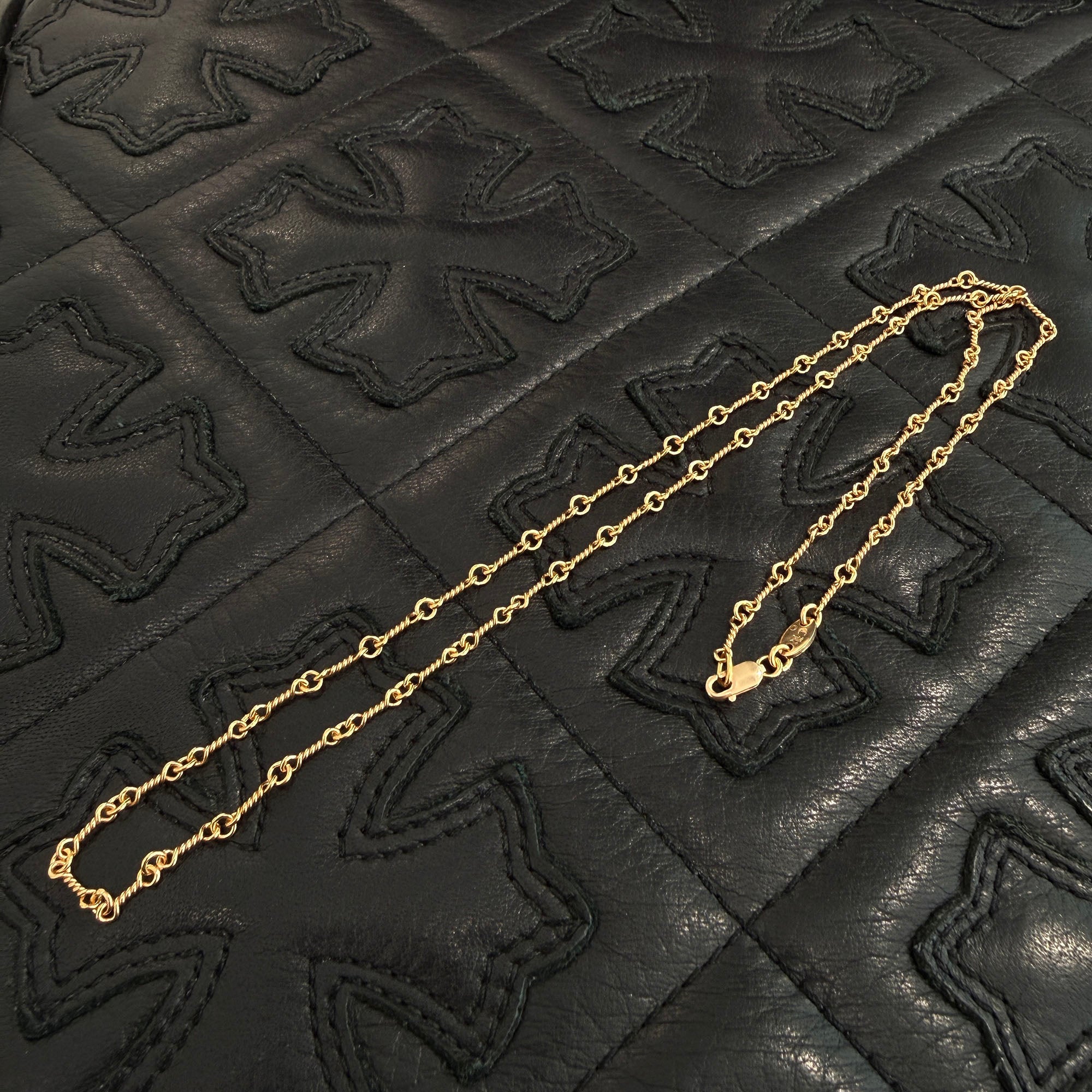 CHROME HEARTS 22K Twist Chain Necklace Size 20 Inch クロムハーツ 22K ツイストチェーン ネックレス サイズ20インチ