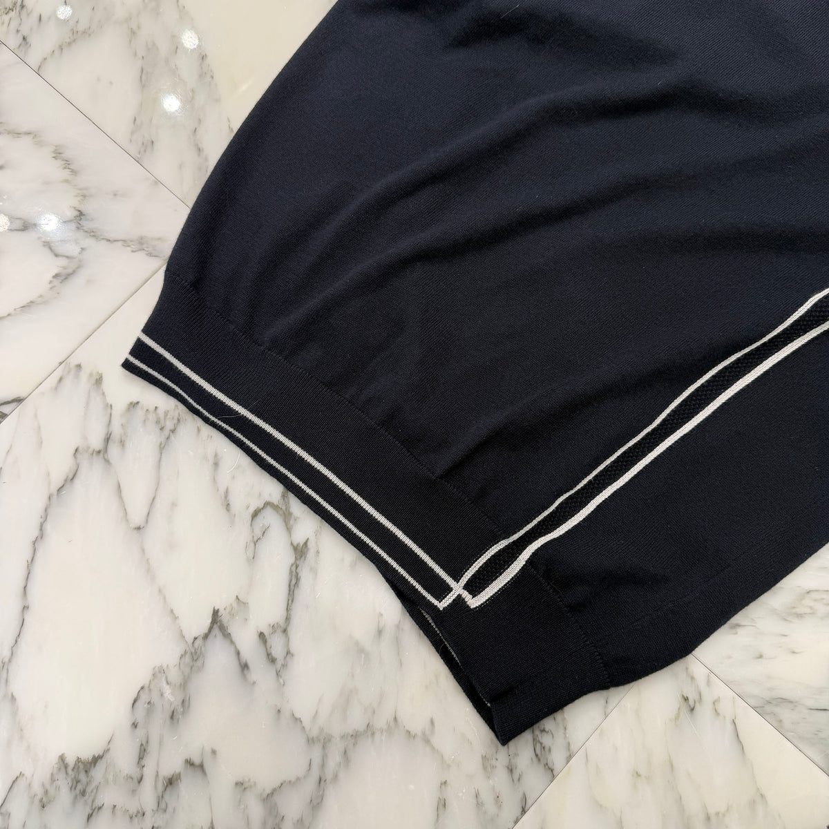 HERMES 2024SS Graphic Lines Crew Neck Short Sleeve Knit Tee Size M 