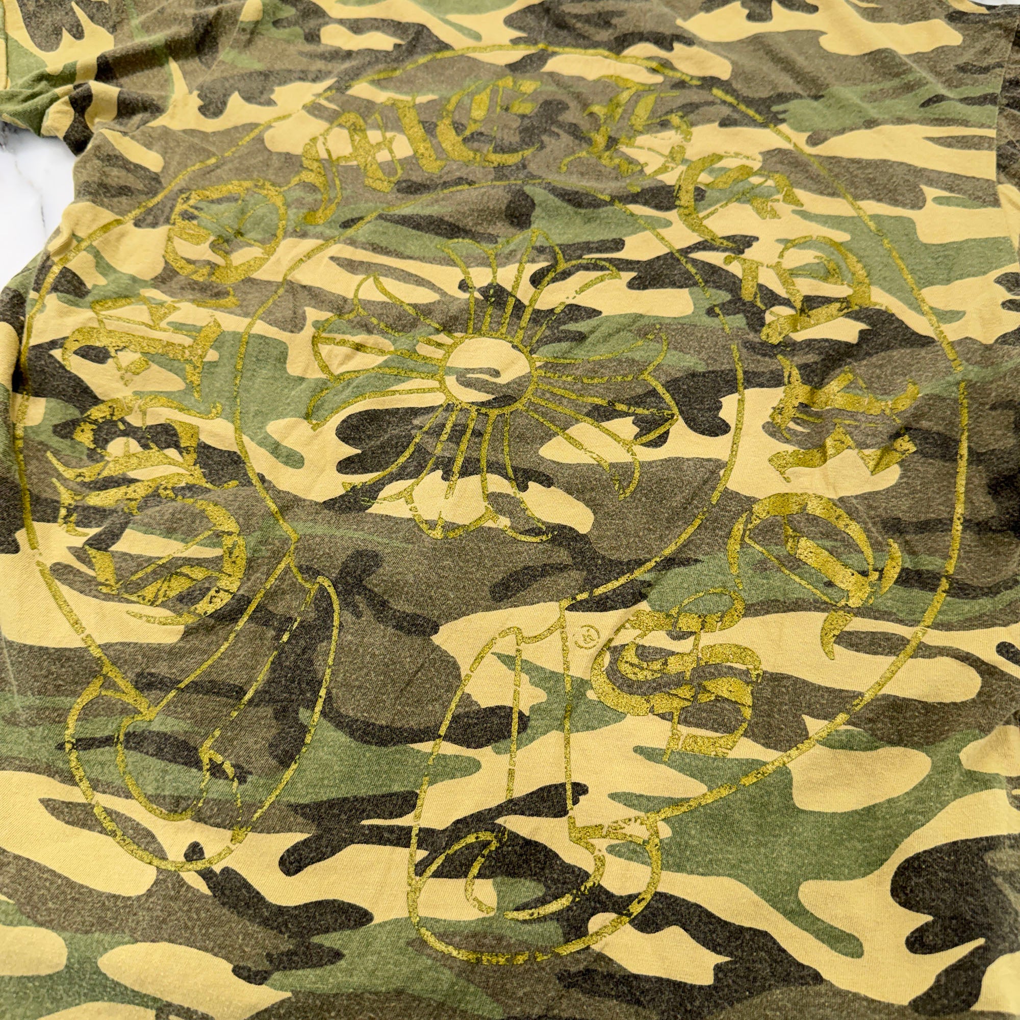 CHROME HEARTS OLD Camo Horseshoe Tee Size M クロムハーツ オールド カモ ホースシュー Tシャツ サイズM