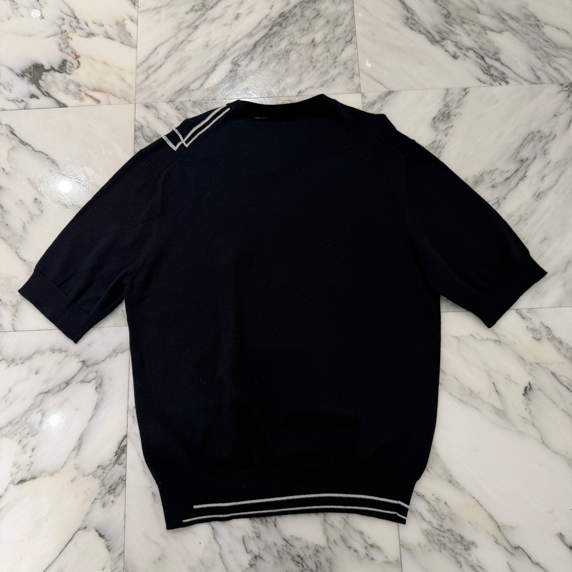HERMES 2024SS Graphic Lines Crew Neck Short Sleeve Knit Tee Size M エルメス グラフィックライン クルーネック ショートスリーブ ニット Tシャツ サイズM