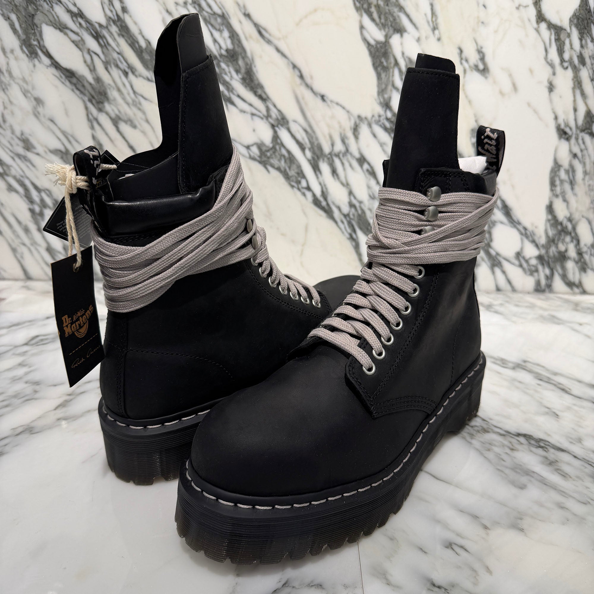 Rick Owens × Dr.Martens QUAD SOLE STEEL TOE Boot DW02E68139001