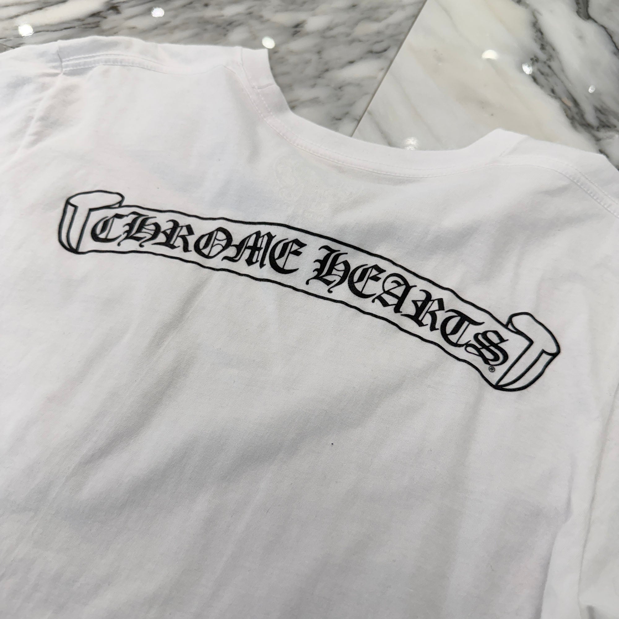 CHROME HEARTS Back Scroll Logo Tee Size M クロムハーツ バックスクロールロゴ Tシャツ サイズM