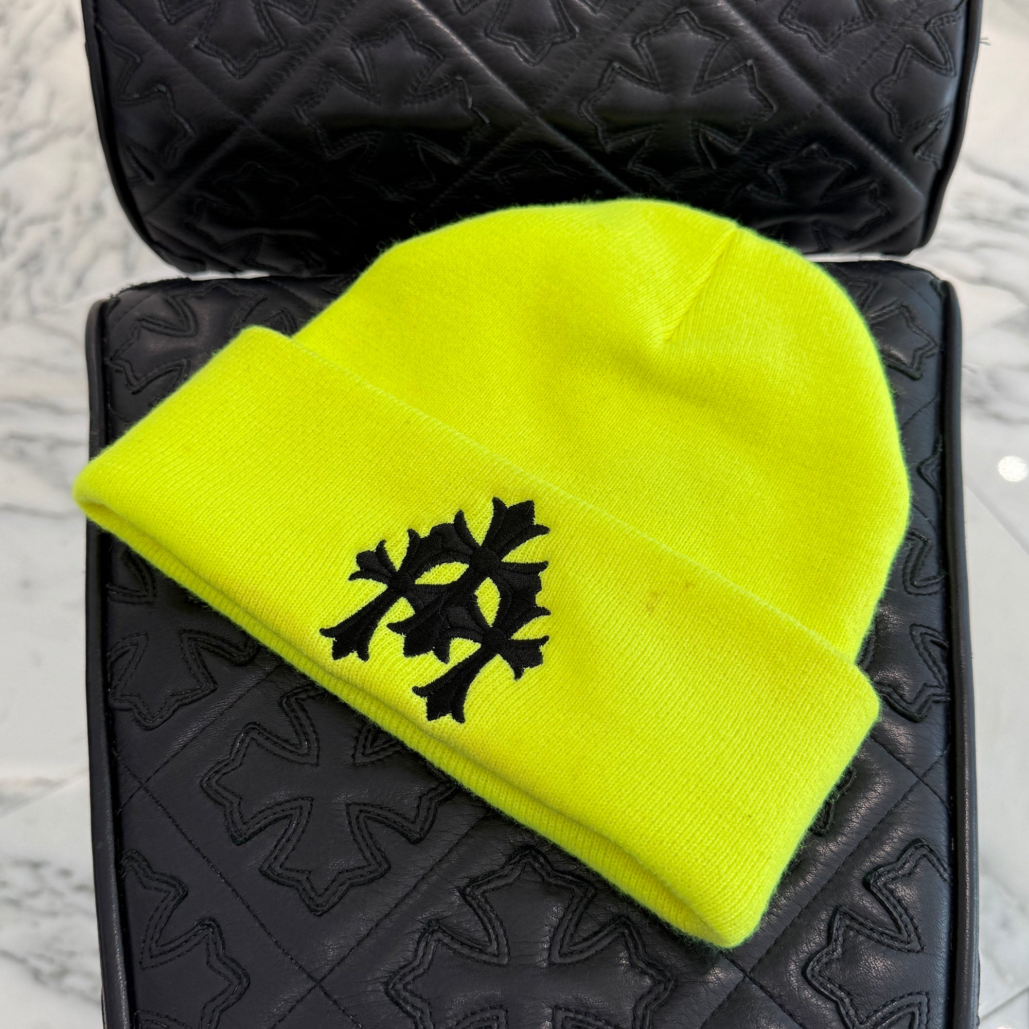 CHROME HEARTS Triple Cross Embroidery Beanie Size ONE SIZE（23cm）クロムハーツ トリプルクロス刺繍 ビーニー