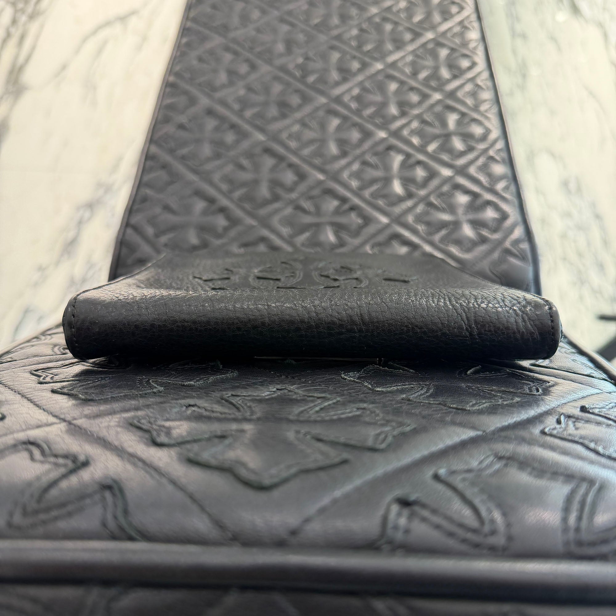 CHROME HEARTS Square Pocket 3 Cemetery Cross Leather Patch Shoulder Bag クロムハーツ スクエアポケット 3セメタリークロス レザーパッチ ショルダーバッグ