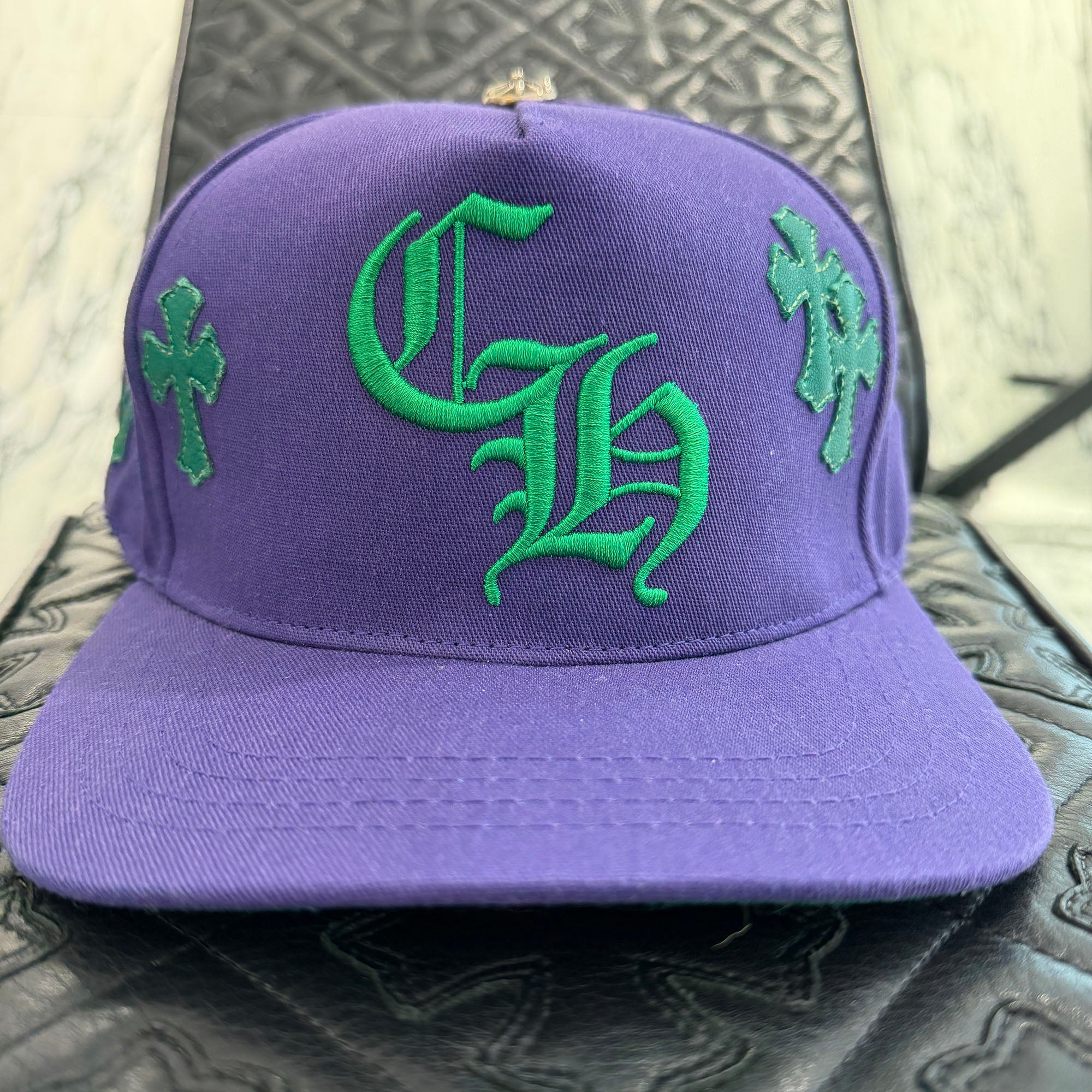 CHROME HEARTS Cemetery Cross Patch Trucker Cap ONE SIZE (51-61