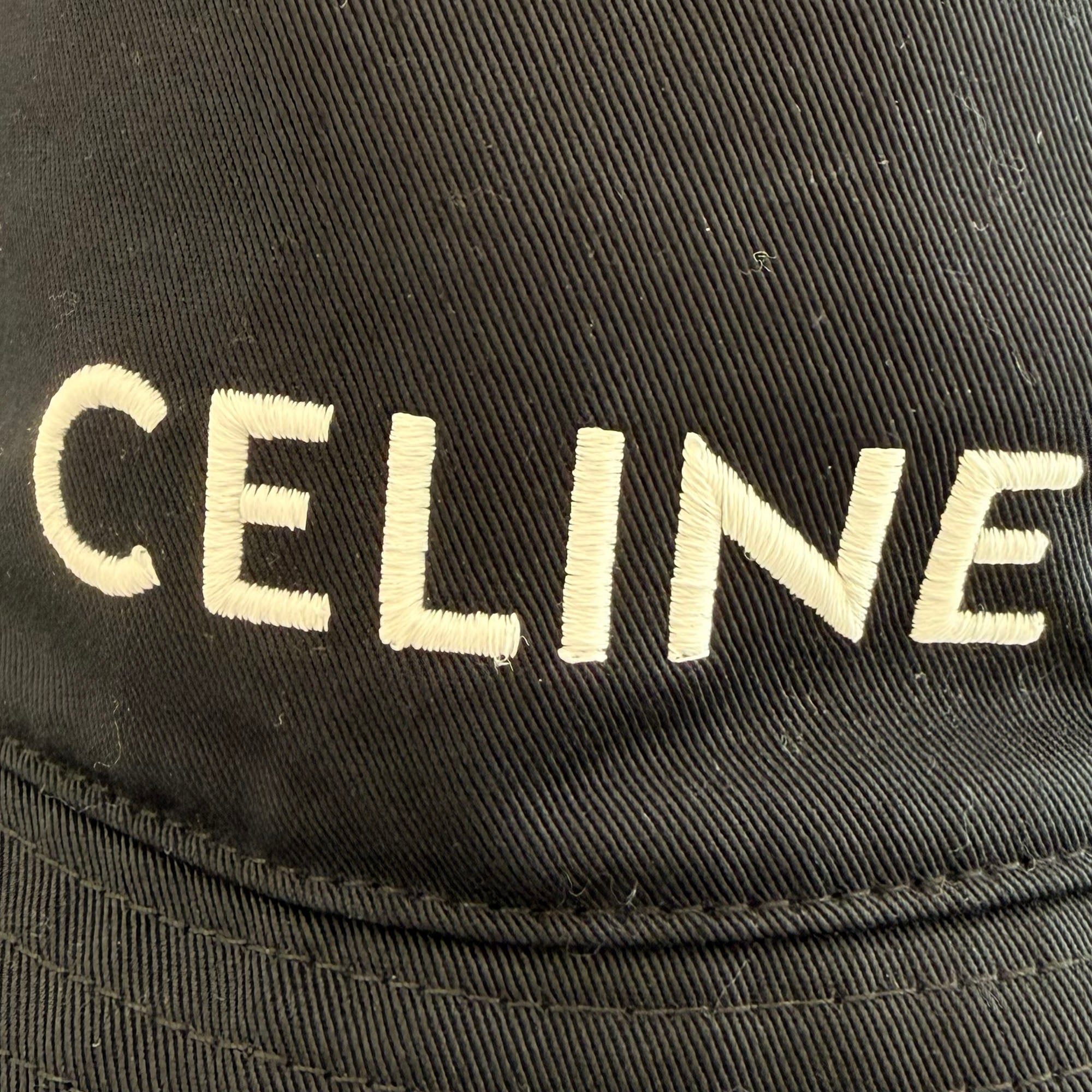 CELINE 2022SS Logo Embroidery Cotton Bucket Hat 2AU5B968P Size M セリーヌ ロゴ刺繍 コットン バケットハット サイズM